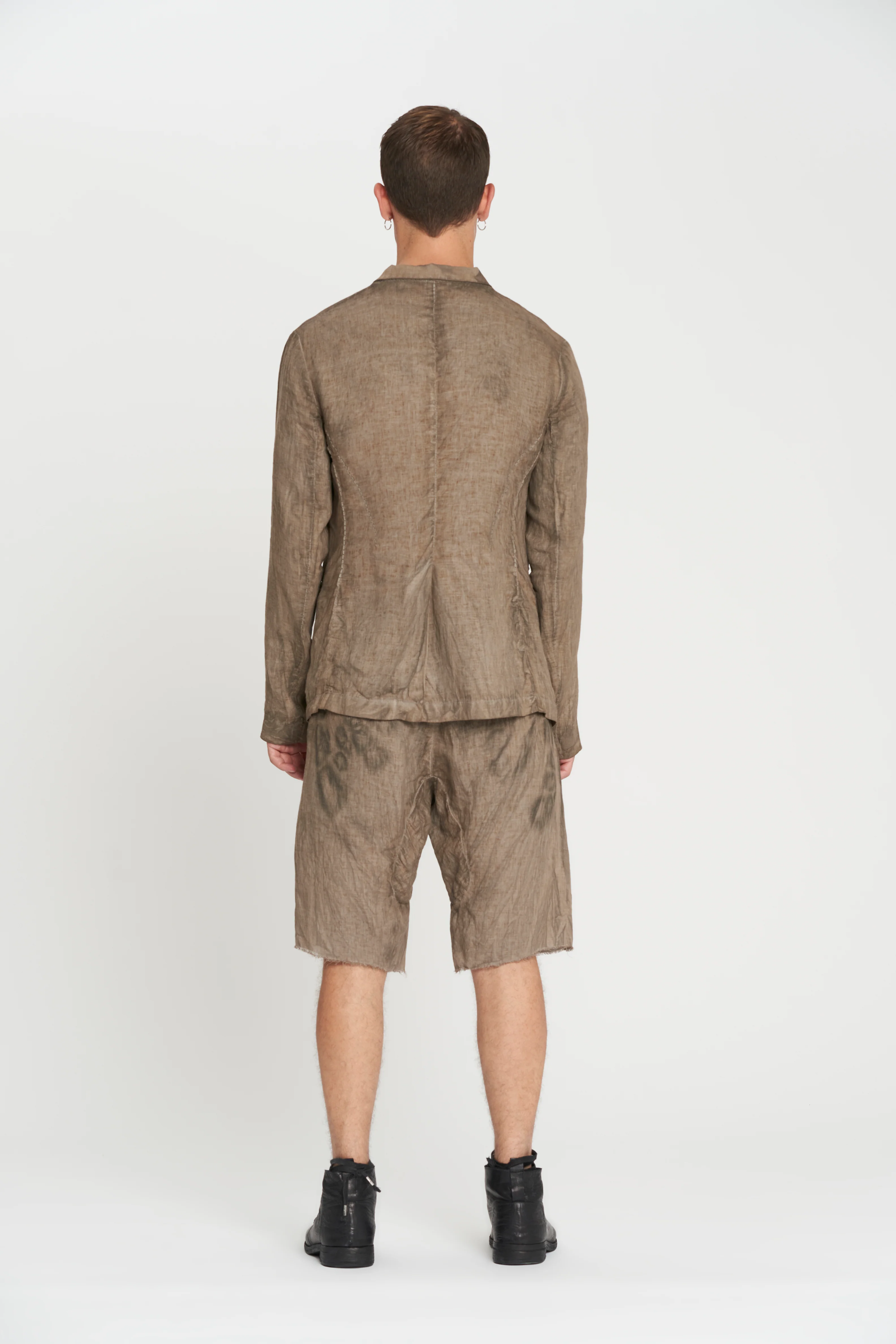 Masnada 3 Buttons Summer Jacket - Light Brown - Image 4