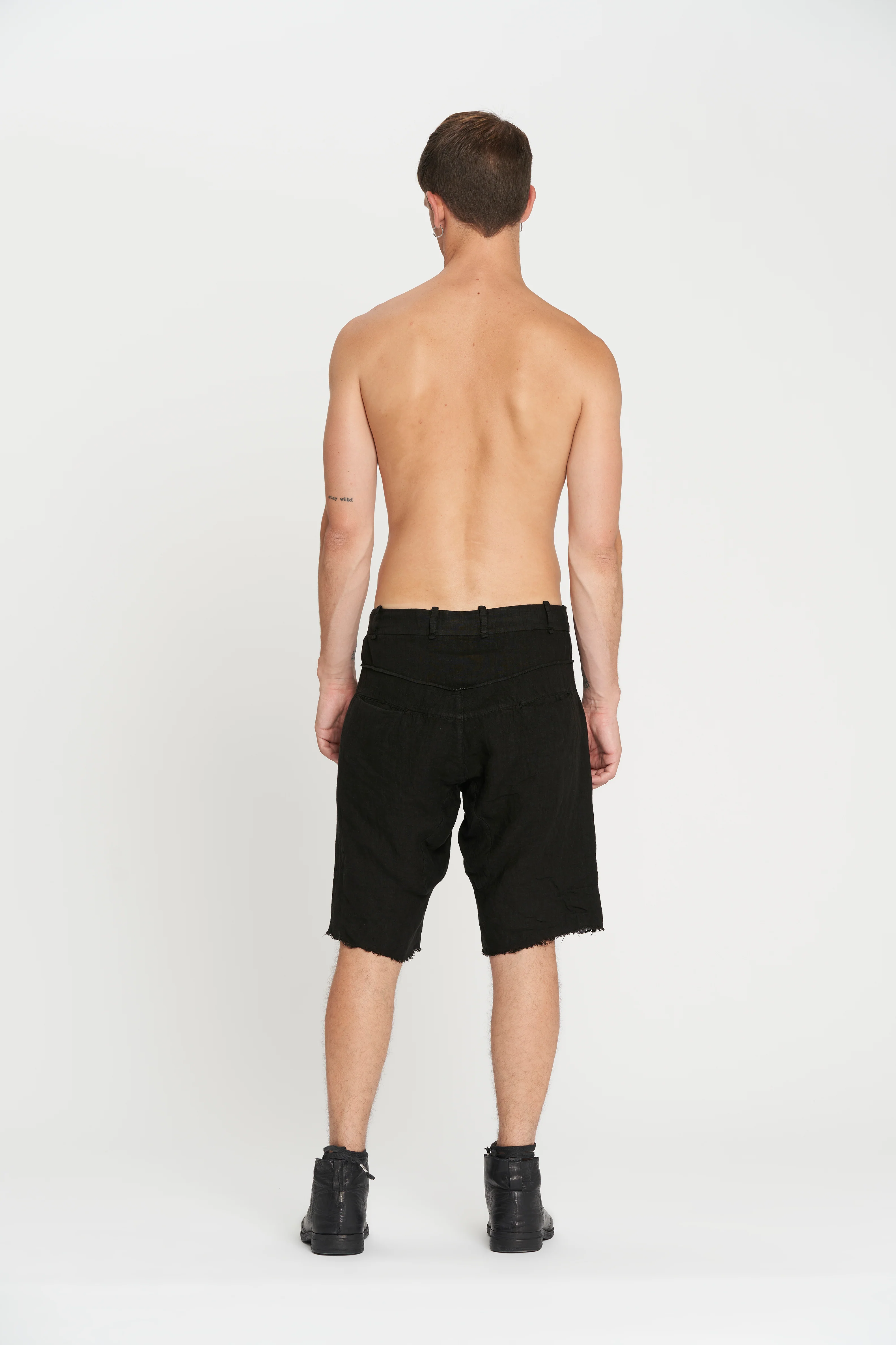 Masnada External Seam Bermuda Shorts - Black - Image 4