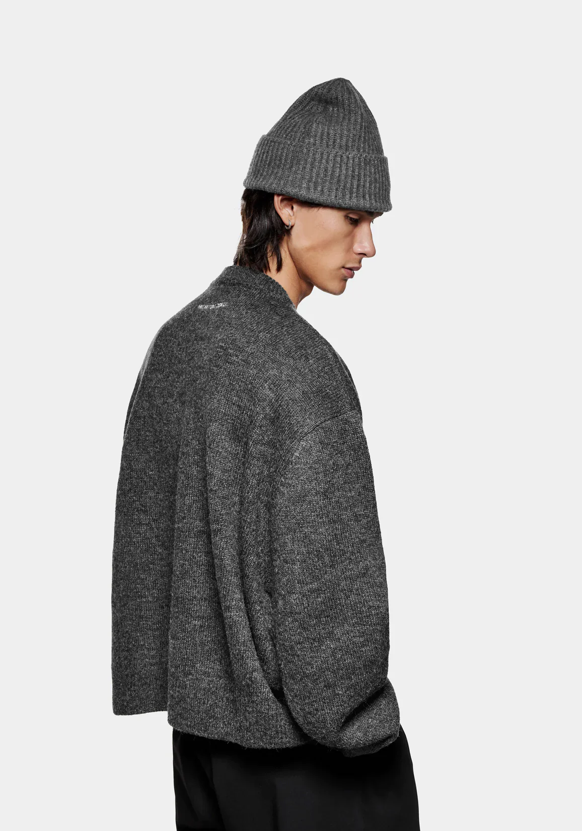 MKI Miyuki Zoku Mohair Blend Crewneck Sweater - Black - Image 3