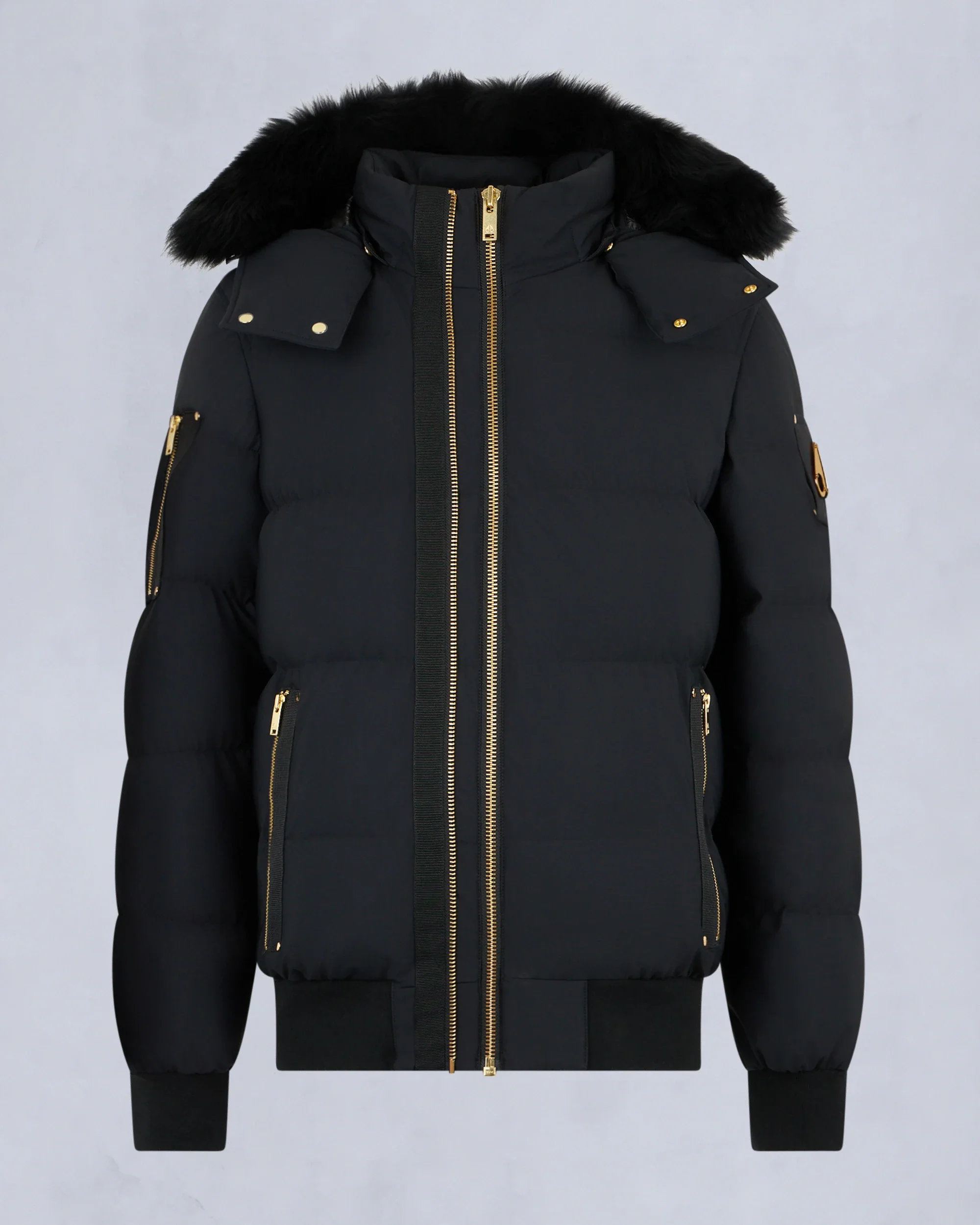 Moose Knuckles Mens Down Bomber Stagg - Black/Black - Image 5