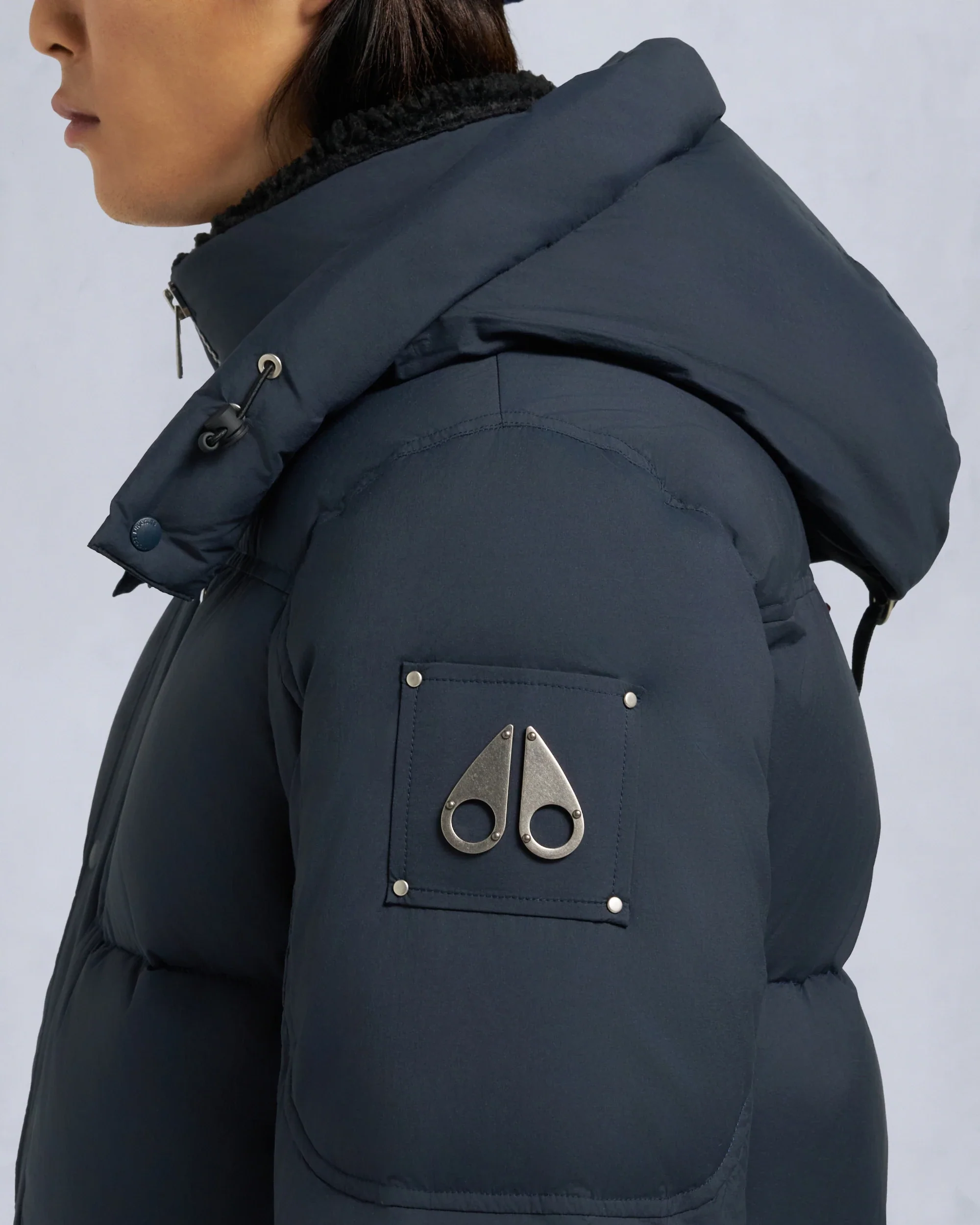 Moose Knuckles Mens Down Jacket Everest 3Q Puffer - Navy - Image 4