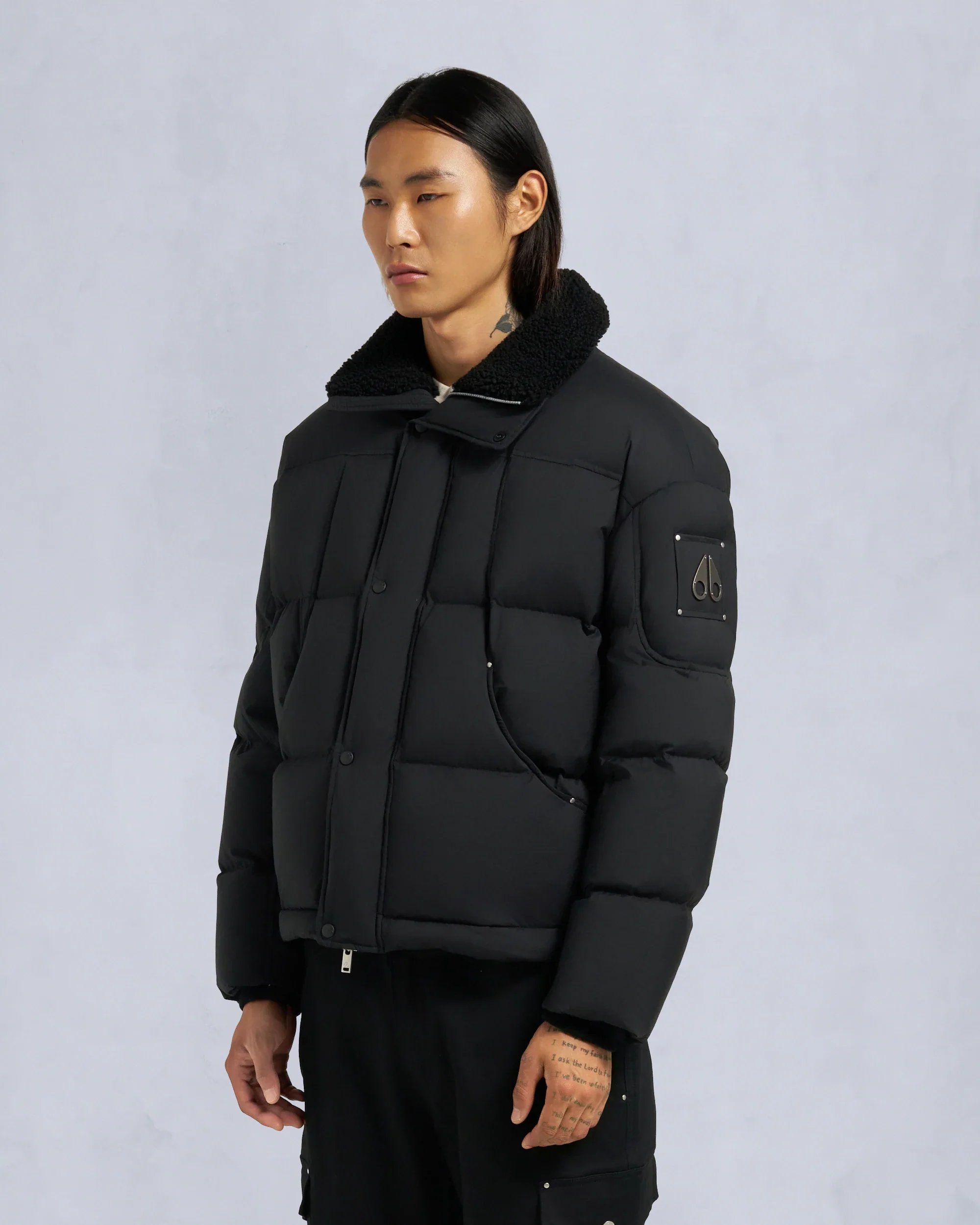 Moose Knuckles Mens Down Jacket Everest Puffer - Black - Image 2