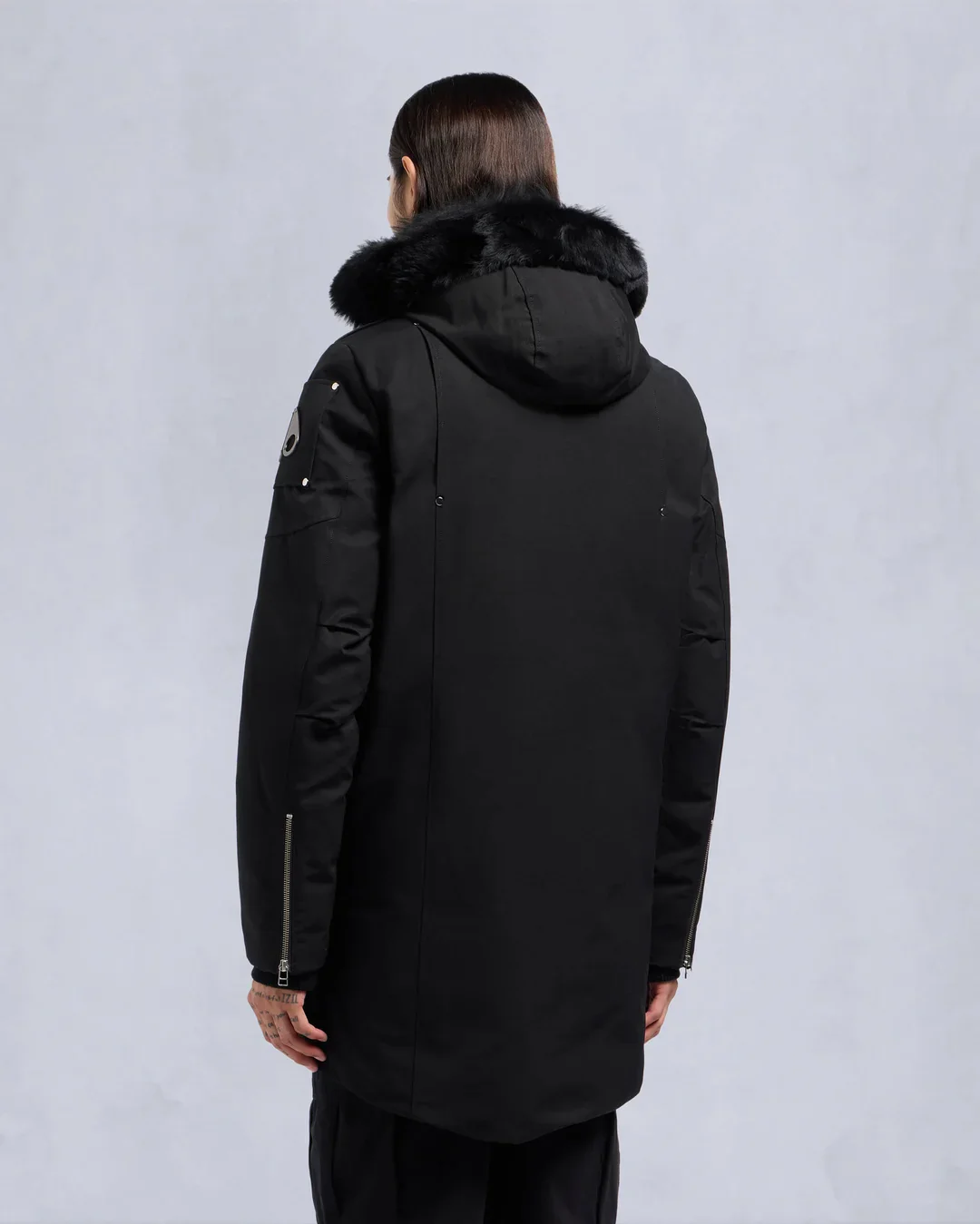 Moose Knuckles Mens Down *Parka Stirling Shearling - Black/Black - Image 3