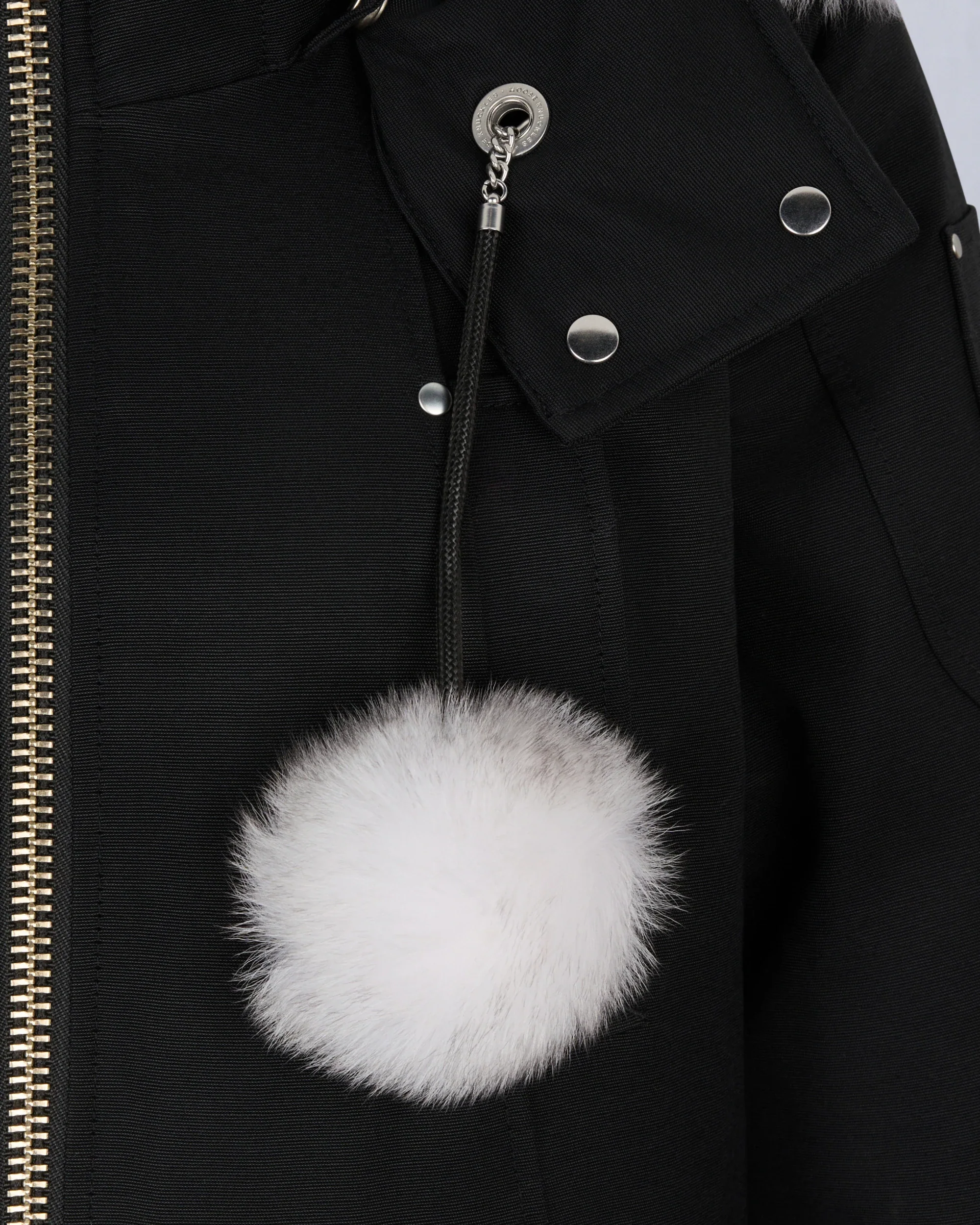 Moose Knuckles Womens Down Bomber Debbie Shearling - Black/Natural - Image 5