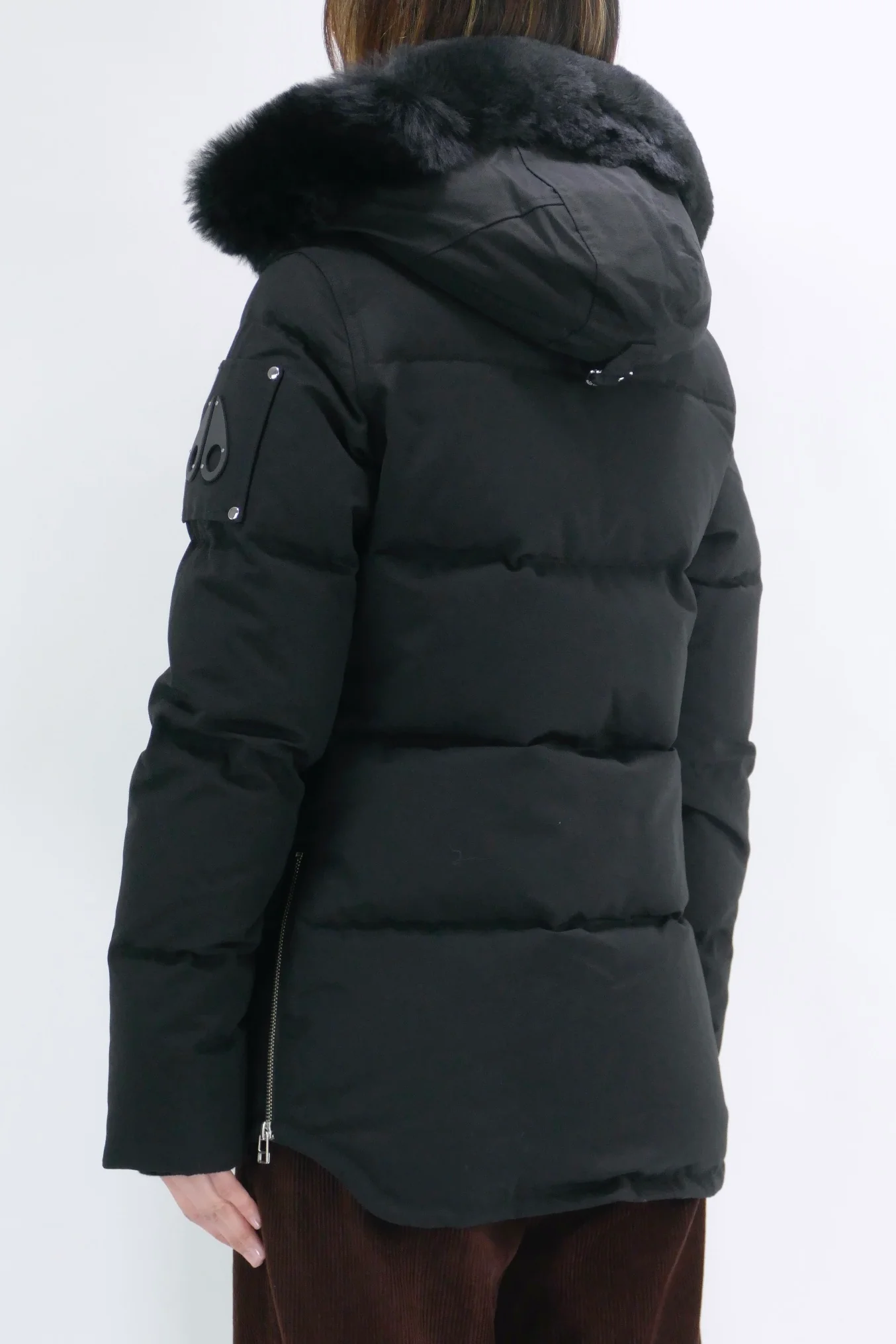 Moose Knuckles Womens Down Jacket 3Q Shearling - Black/Black - Image 3
