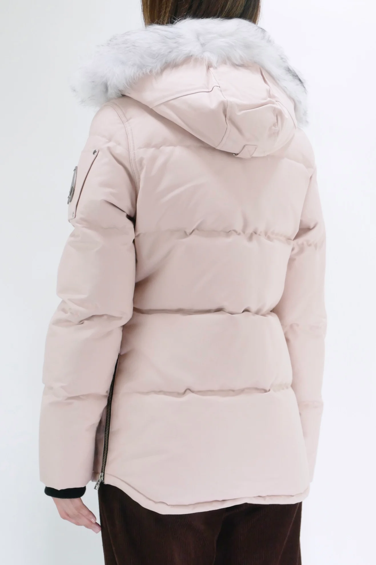 Moose Knuckles Womens Down Jacket 3Q Shearling - Dusy Rose/Natural - Image 3