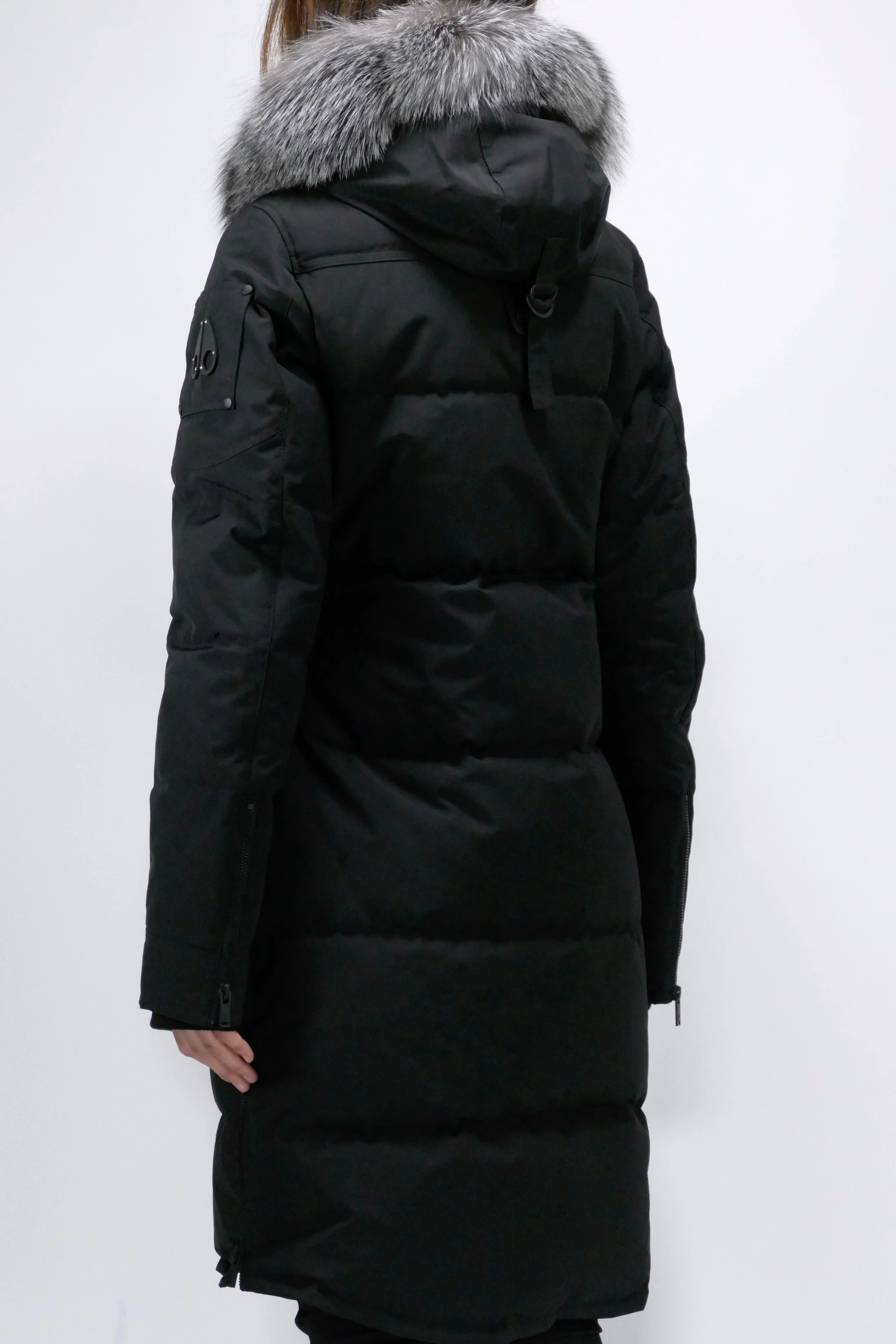 Moose Knuckles Womens Down *Parka Causapscal - Black/Frost - Image 4