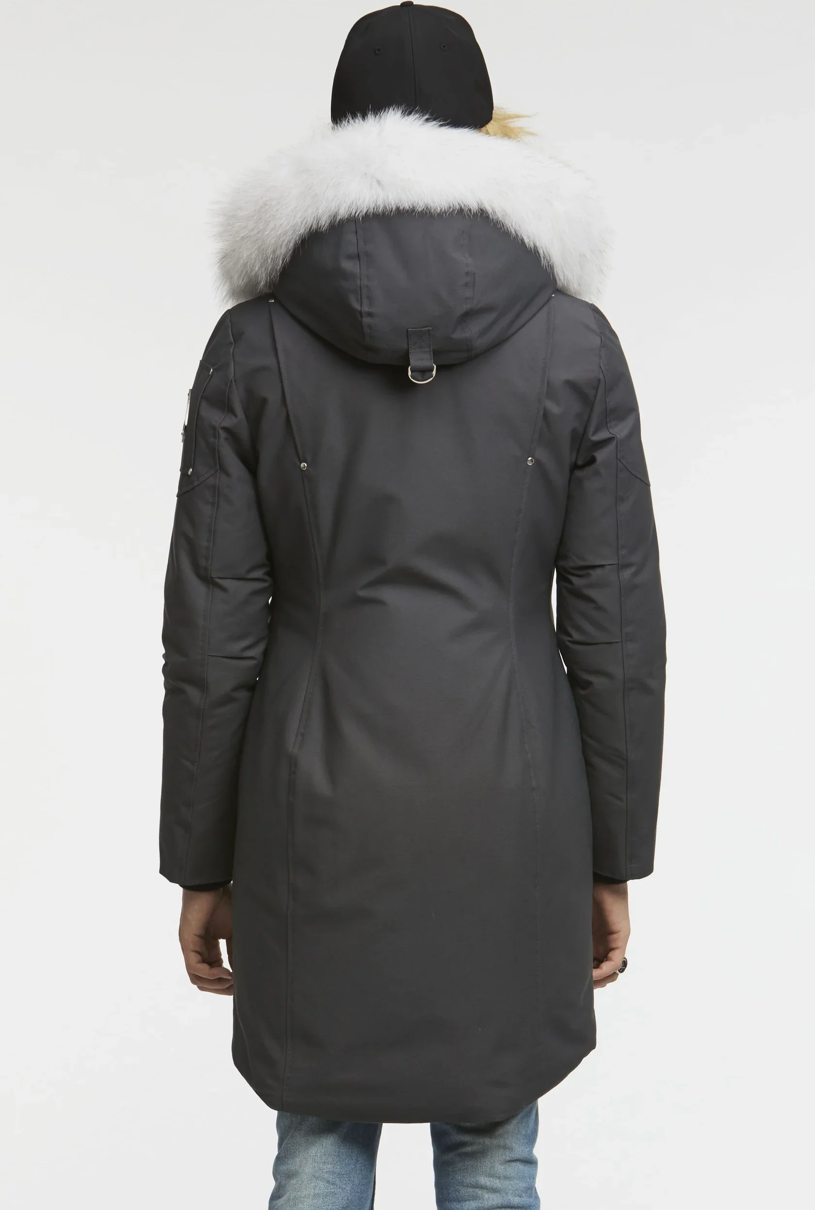 Moose Knuckles Womens Down *Parka Stirling - Granite/Natural - Image 3