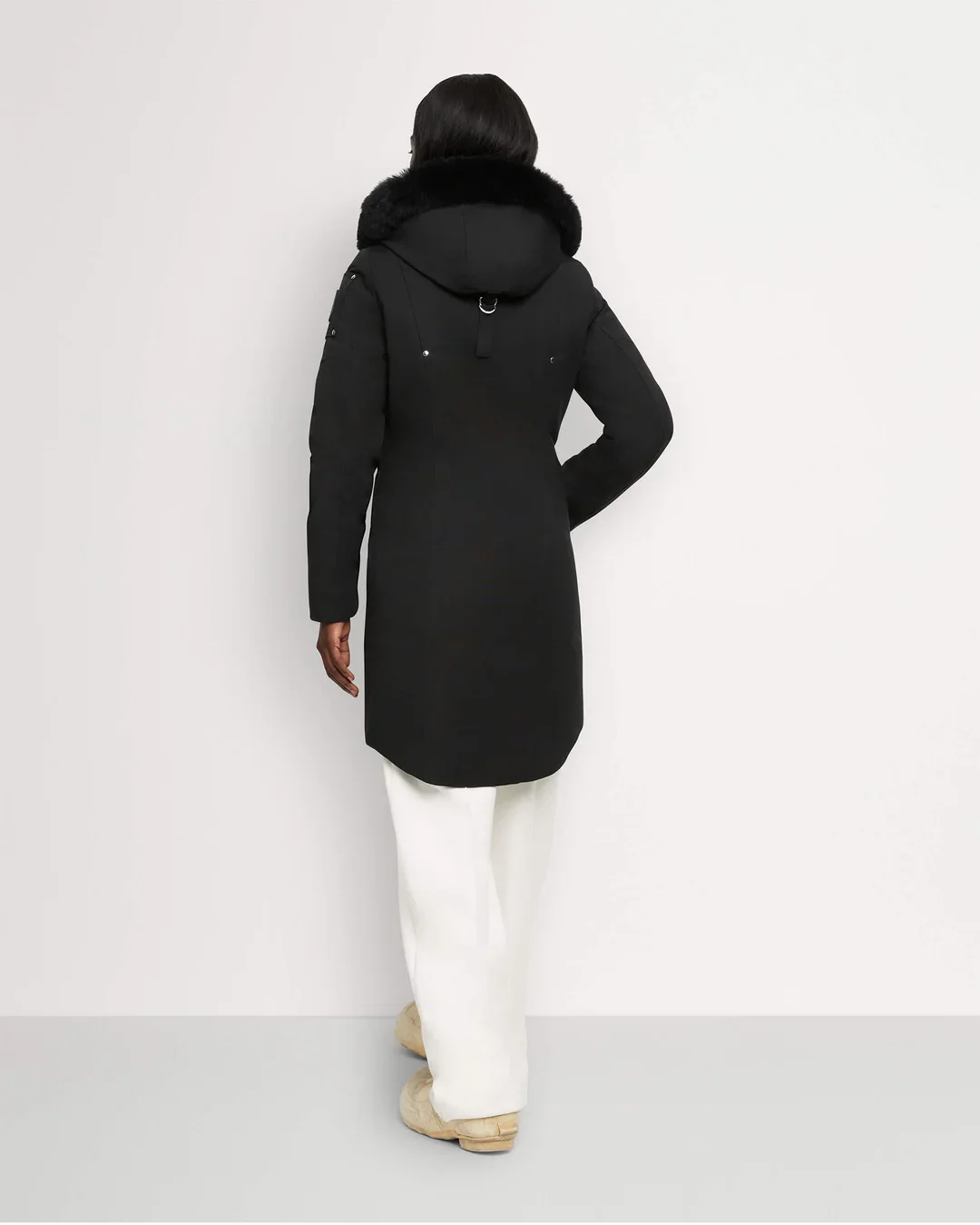 Moose Knuckles Womens Down *Parka Stirling Shearling - Black/Black - Image 4