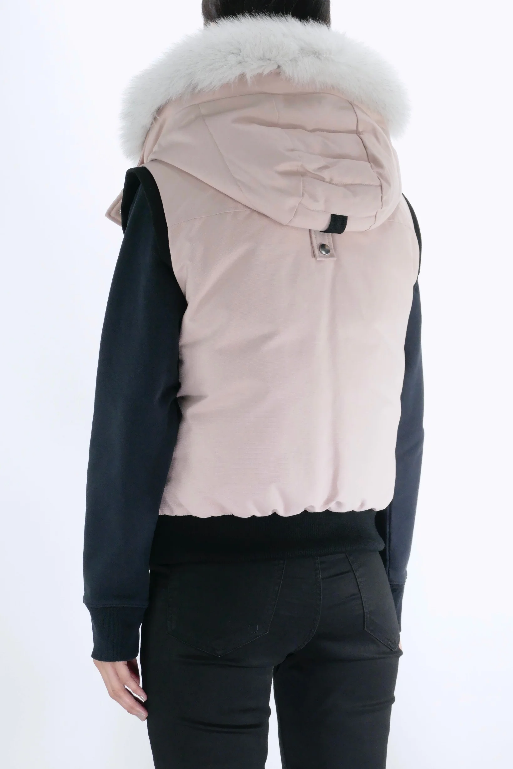 Moose Knuckles Womens Down Vest Original - Rose Smoke/Natural - Image 3