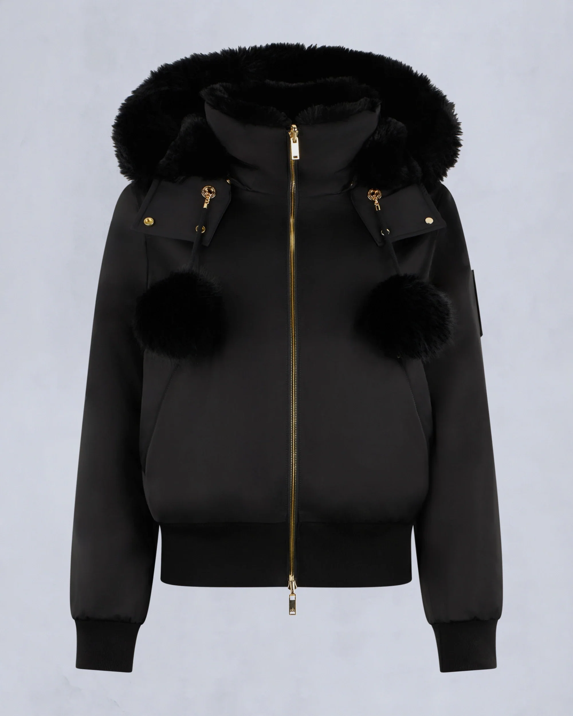 Moose Knuckles Womens Eco Bomber Debbie Satin - Black - Image 8