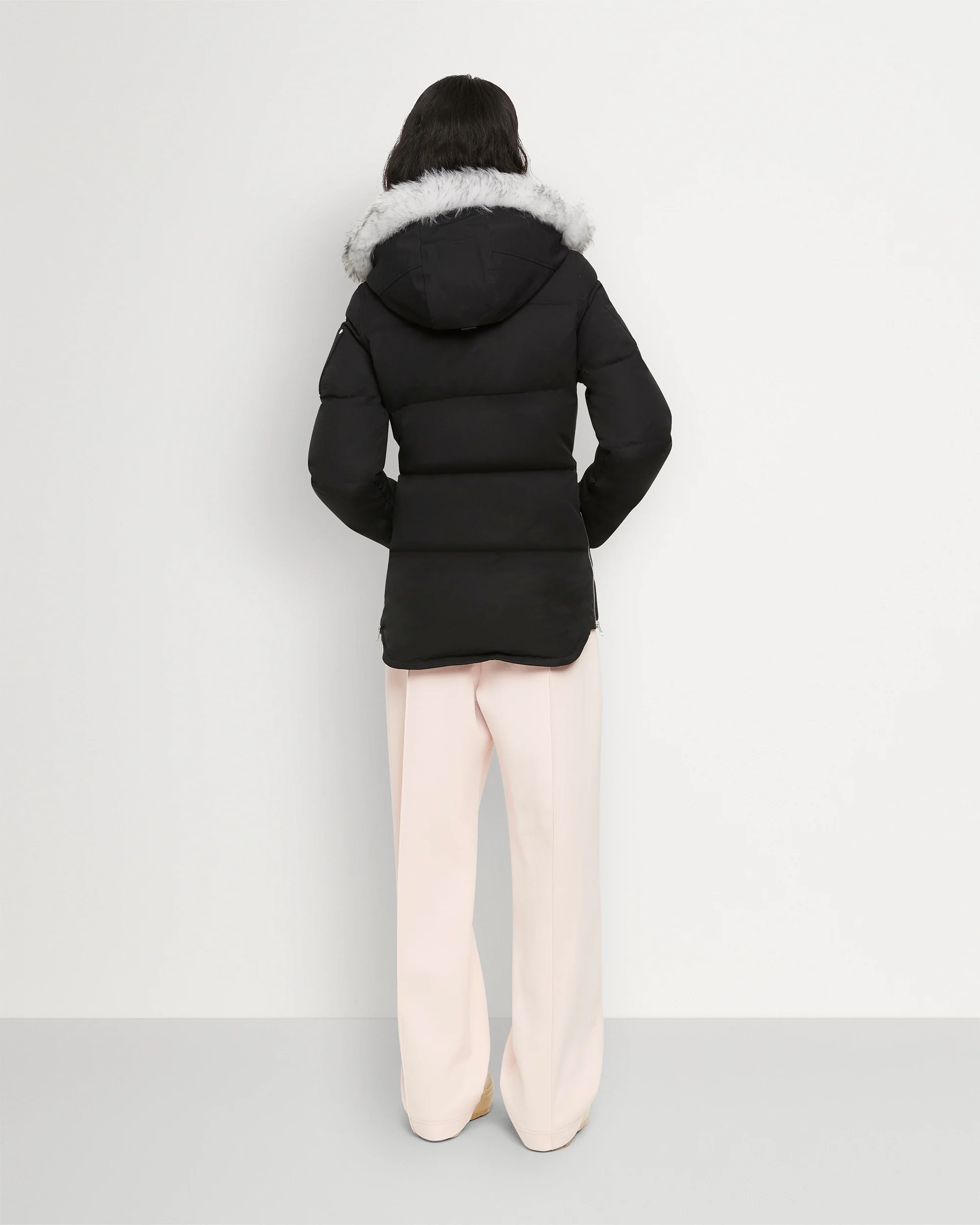 Moose Knuckles Womens Down Jacket 3Q  Shearling - Black/Natutal - Image 3