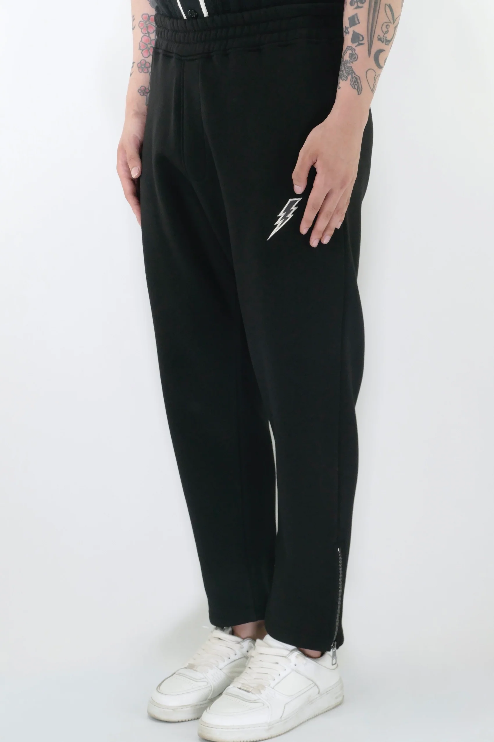Neil Barrett Embroidered Bolt Joggers - Black - Image 2