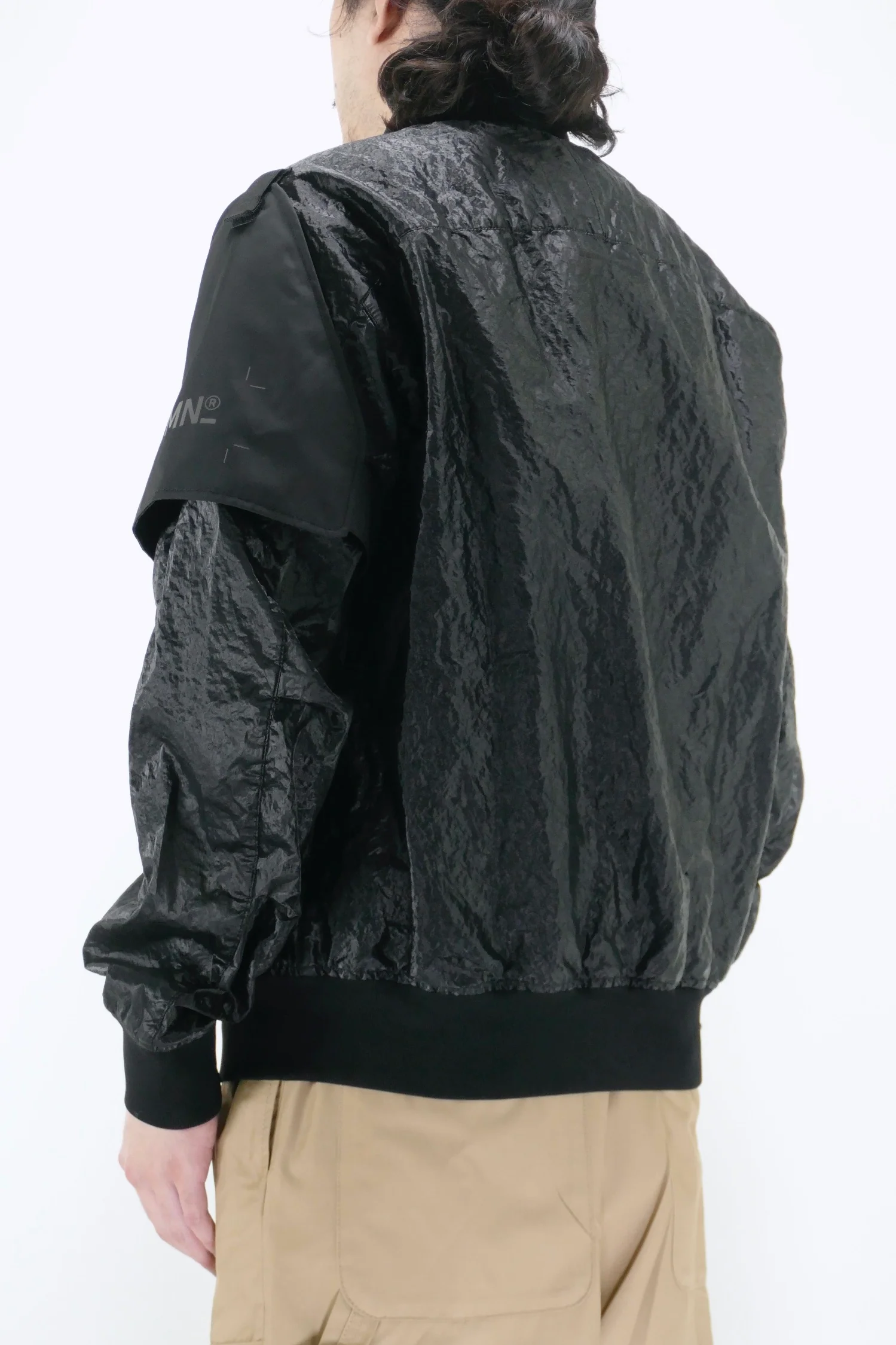 Nemen Garment Dyed Bomber - Ink Black - Image 3