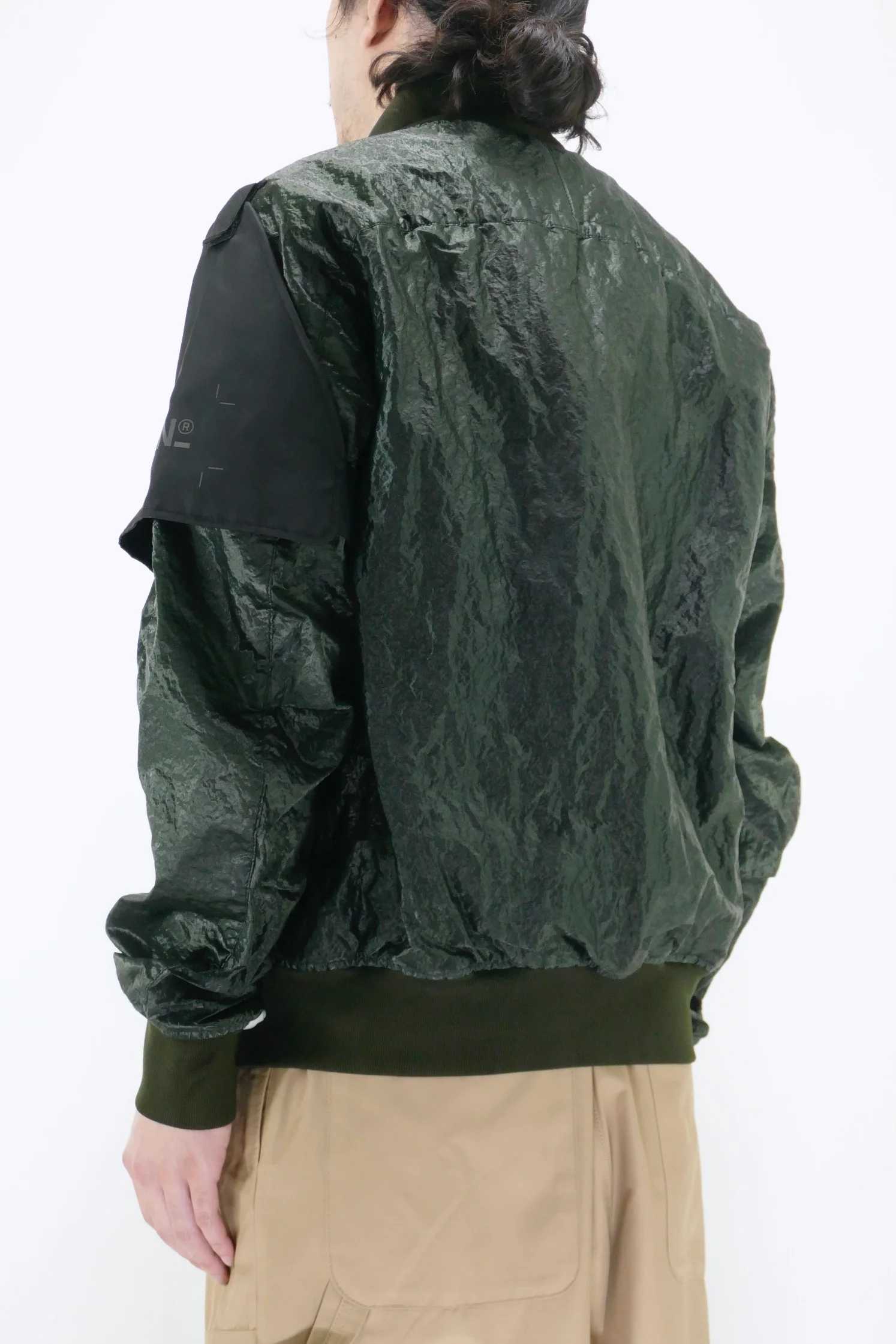 Nemen Garment Dyed Bomber - Olive - Image 3