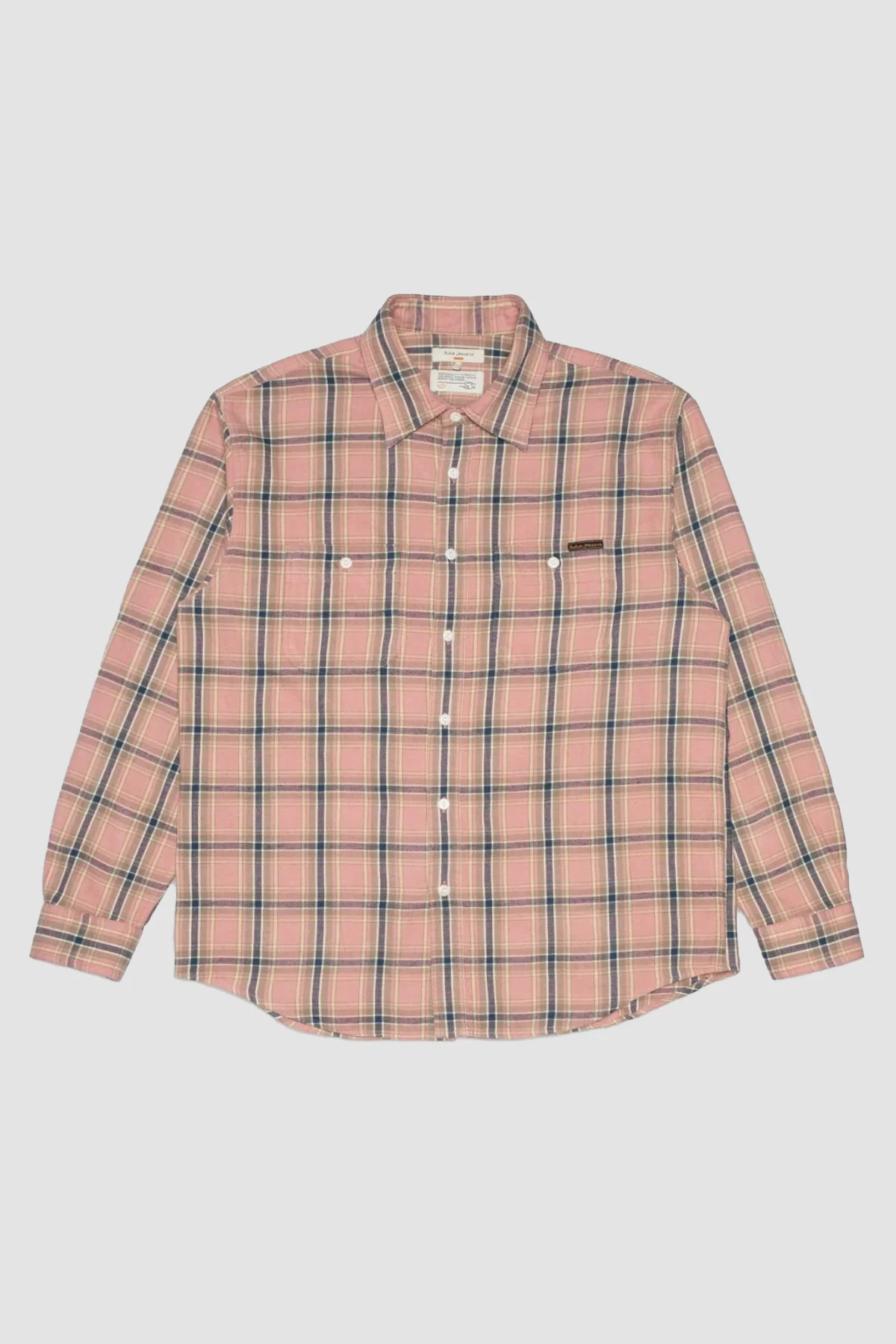 Nudie Jeans Julian Worker Check Shirt - Pink