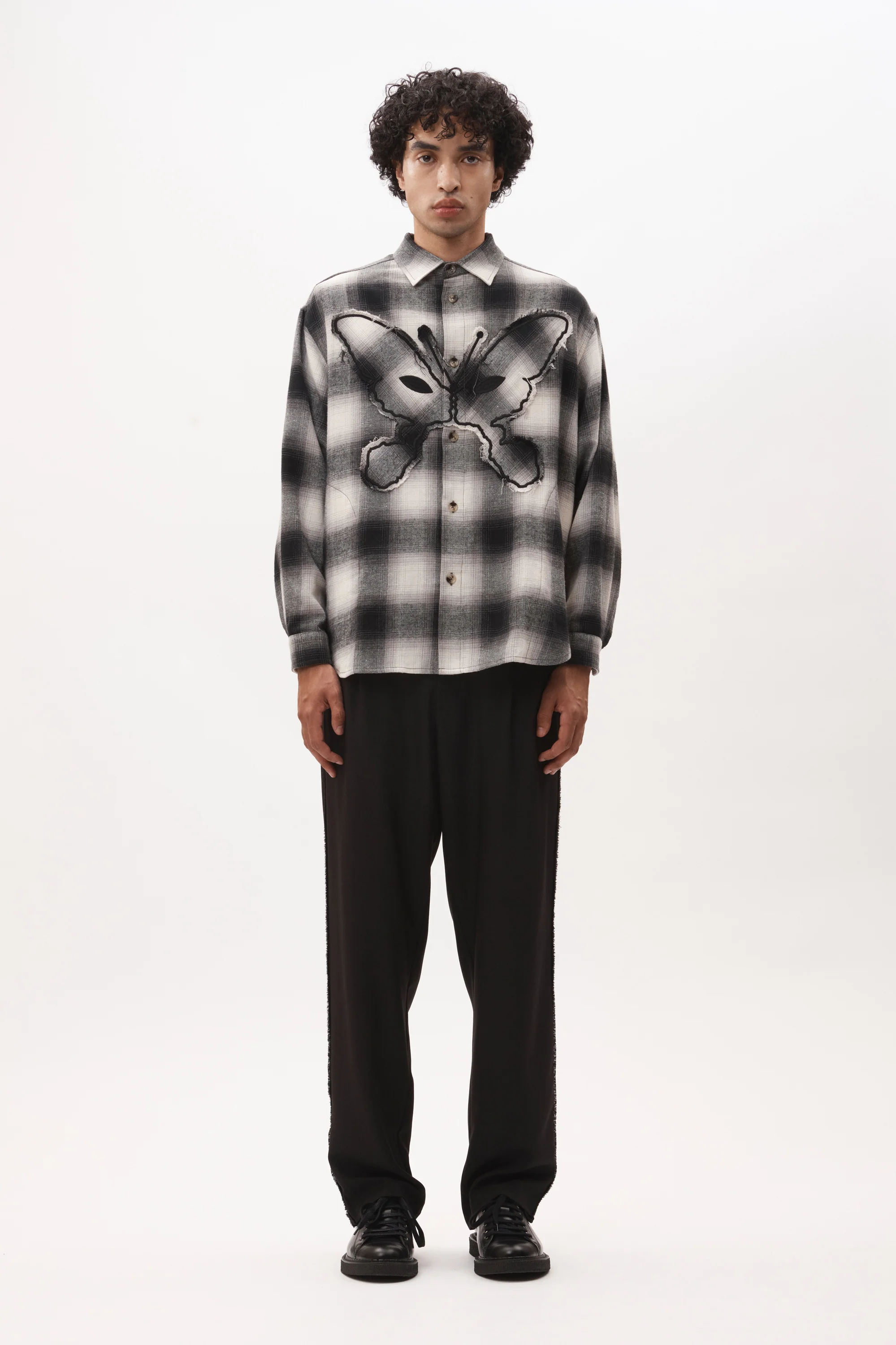 P.A.M Alien Kiss Check Shirt - Black/White - Image 4