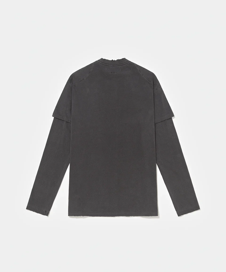 Piet Double LS Tee - Black - Image 2