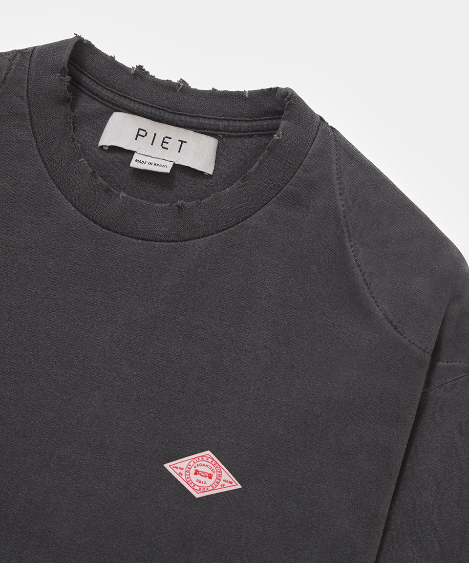 Piet Double LS Tee - Black - Image 4