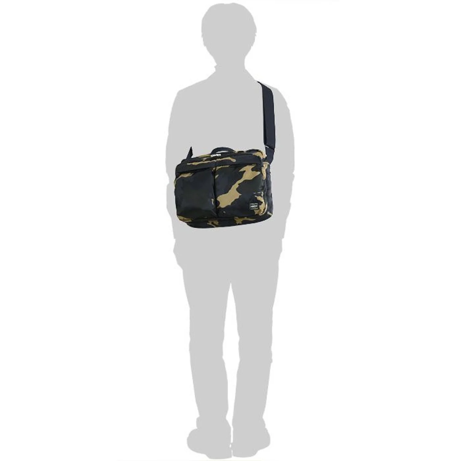 Porter Counter Shade 2Way Shoulder Bag - Woodland Khaki - Image 9