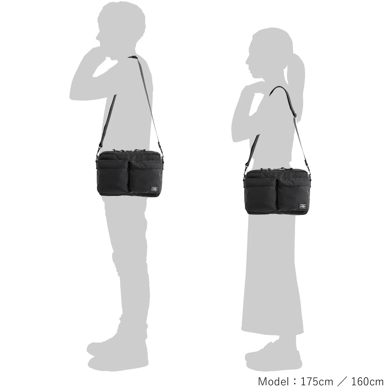 Porter Force (S) Shoulder Bag - Black - Image 6