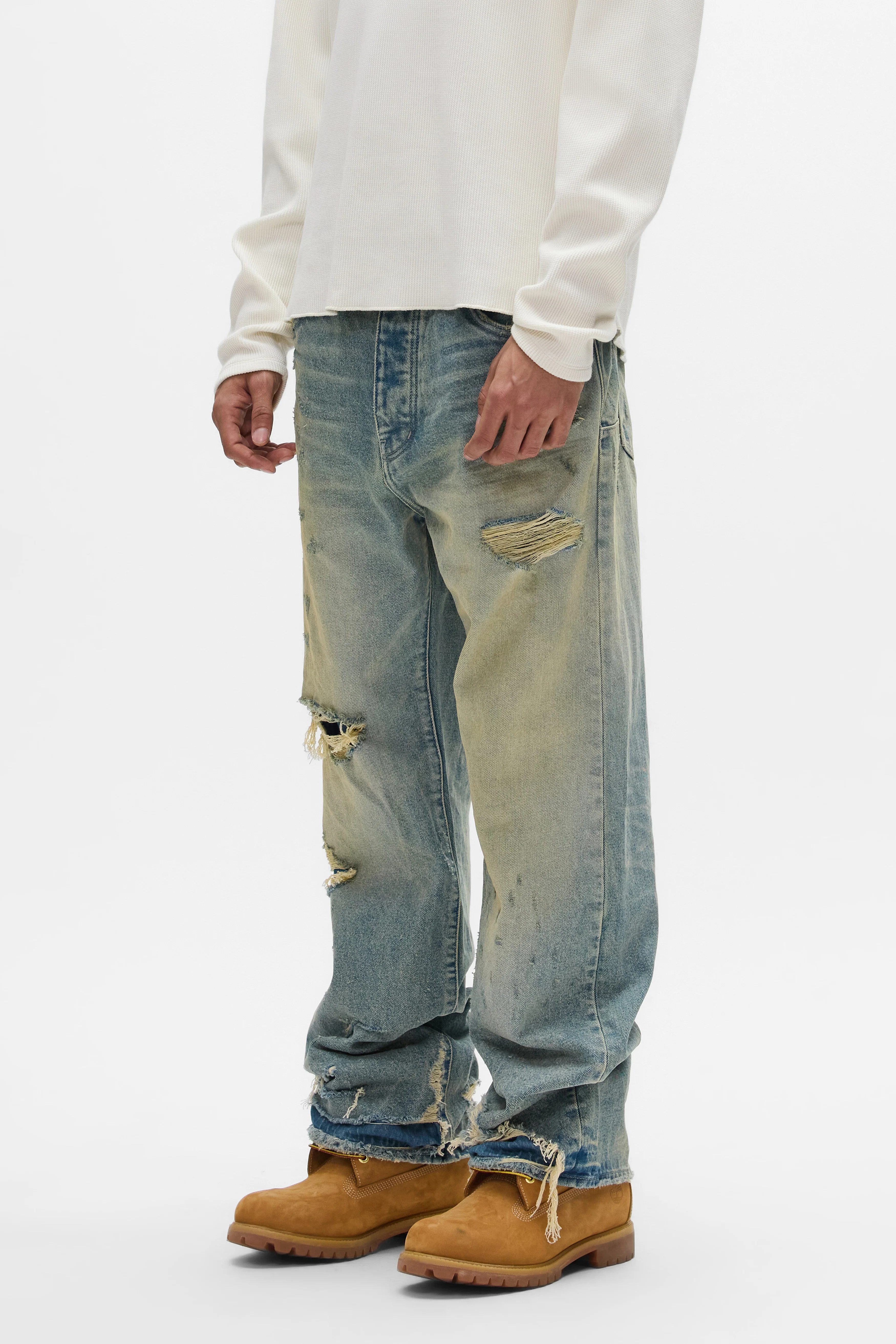 Purple Brand P018 Antique Tinted Jeans - Light Indigo - Image 2