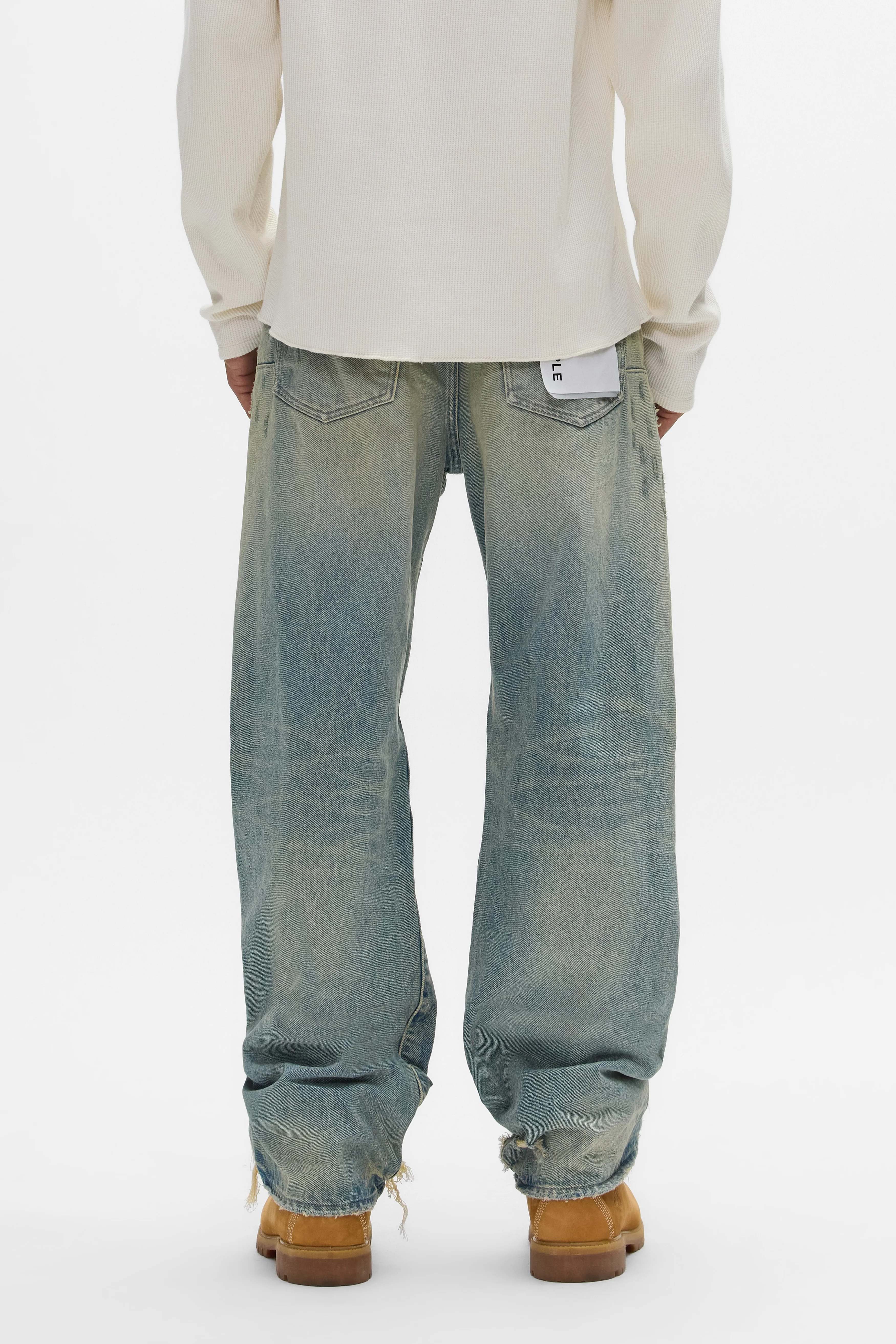 Purple Brand P018 Antique Tinted Jeans - Light Indigo - Image 3