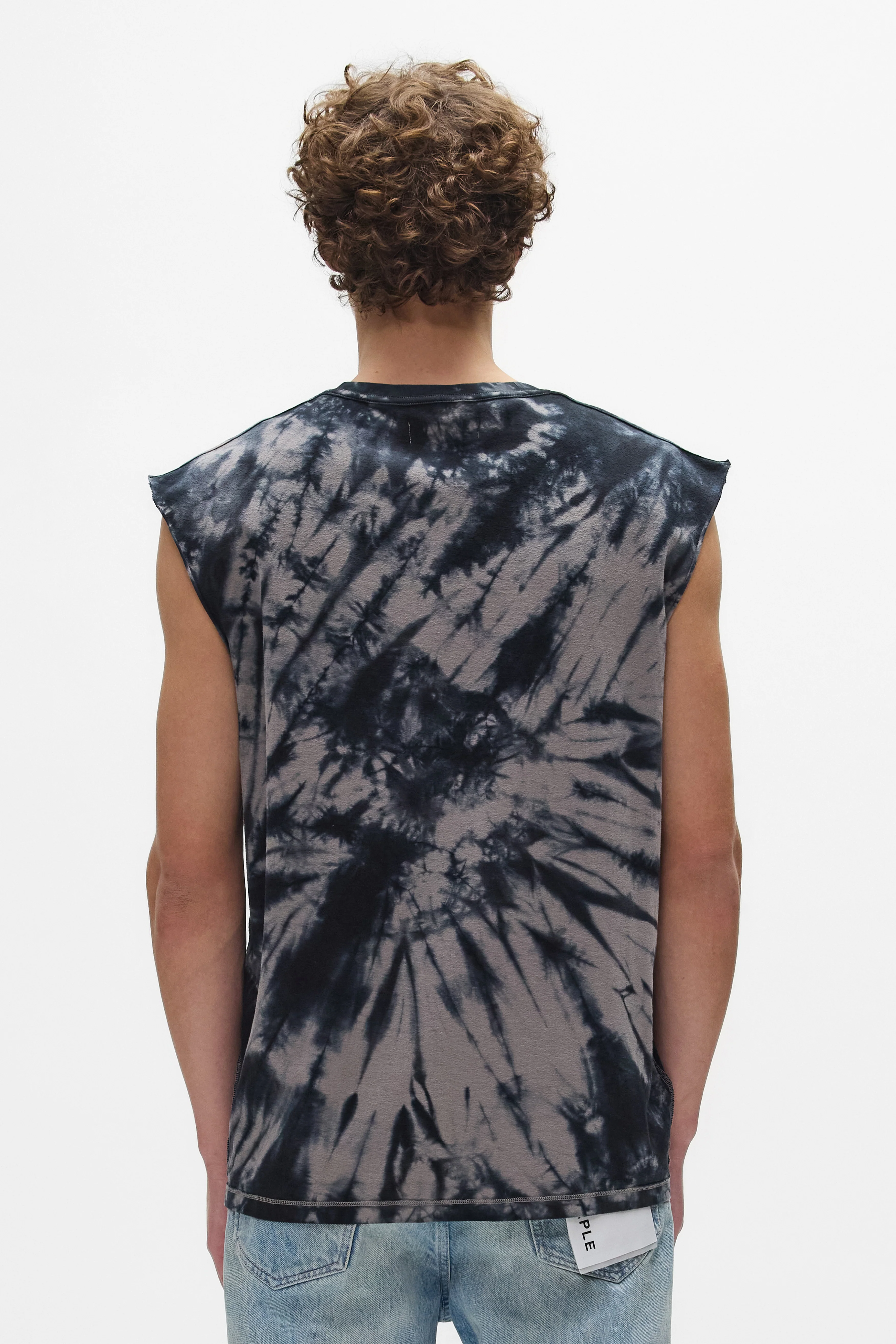 Purple Brand P103-TSCP Tie Dye Tank - Grey - Image 3