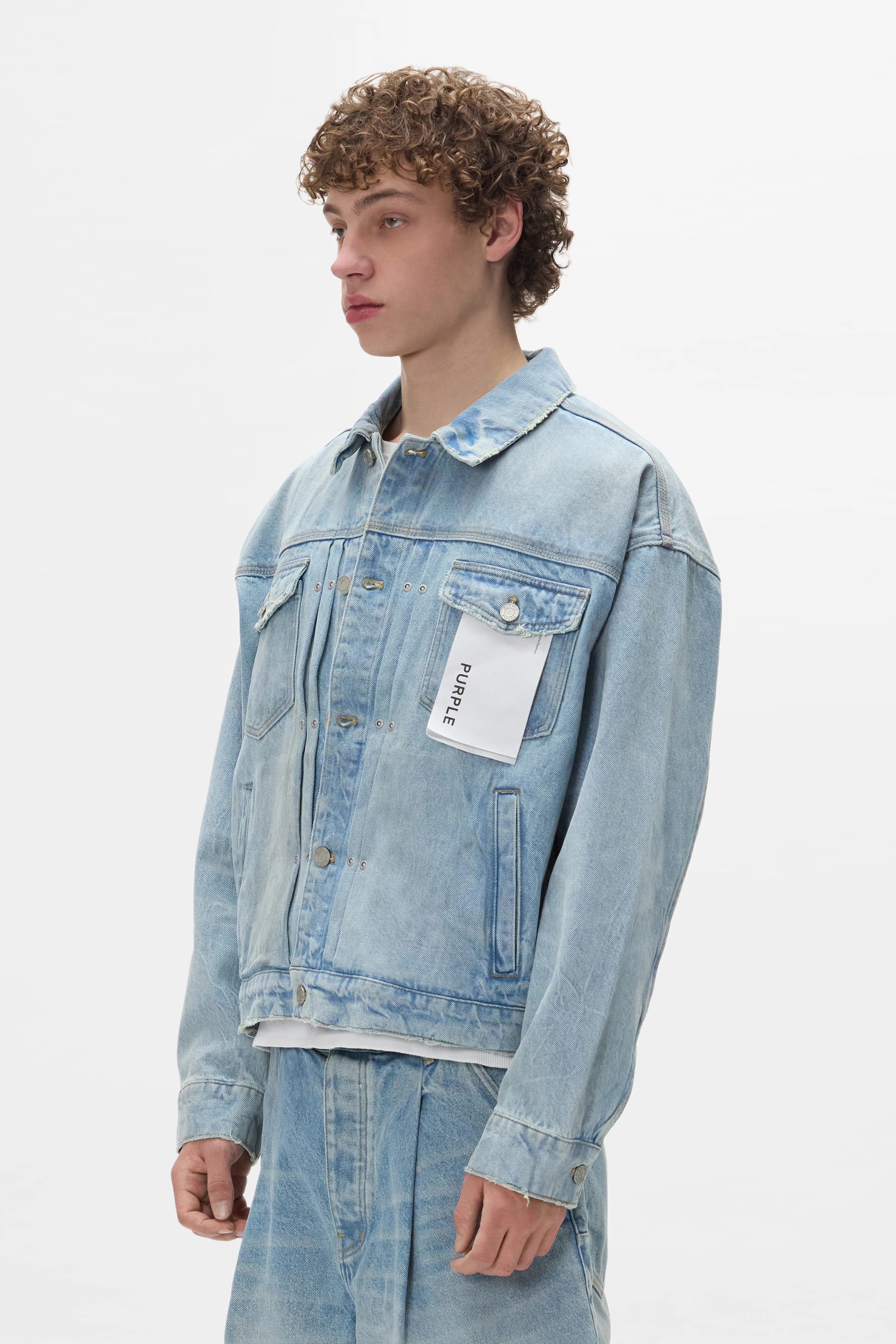 Purple Brand Trucker Dust Bowl Jacket - Denim - Image 2
