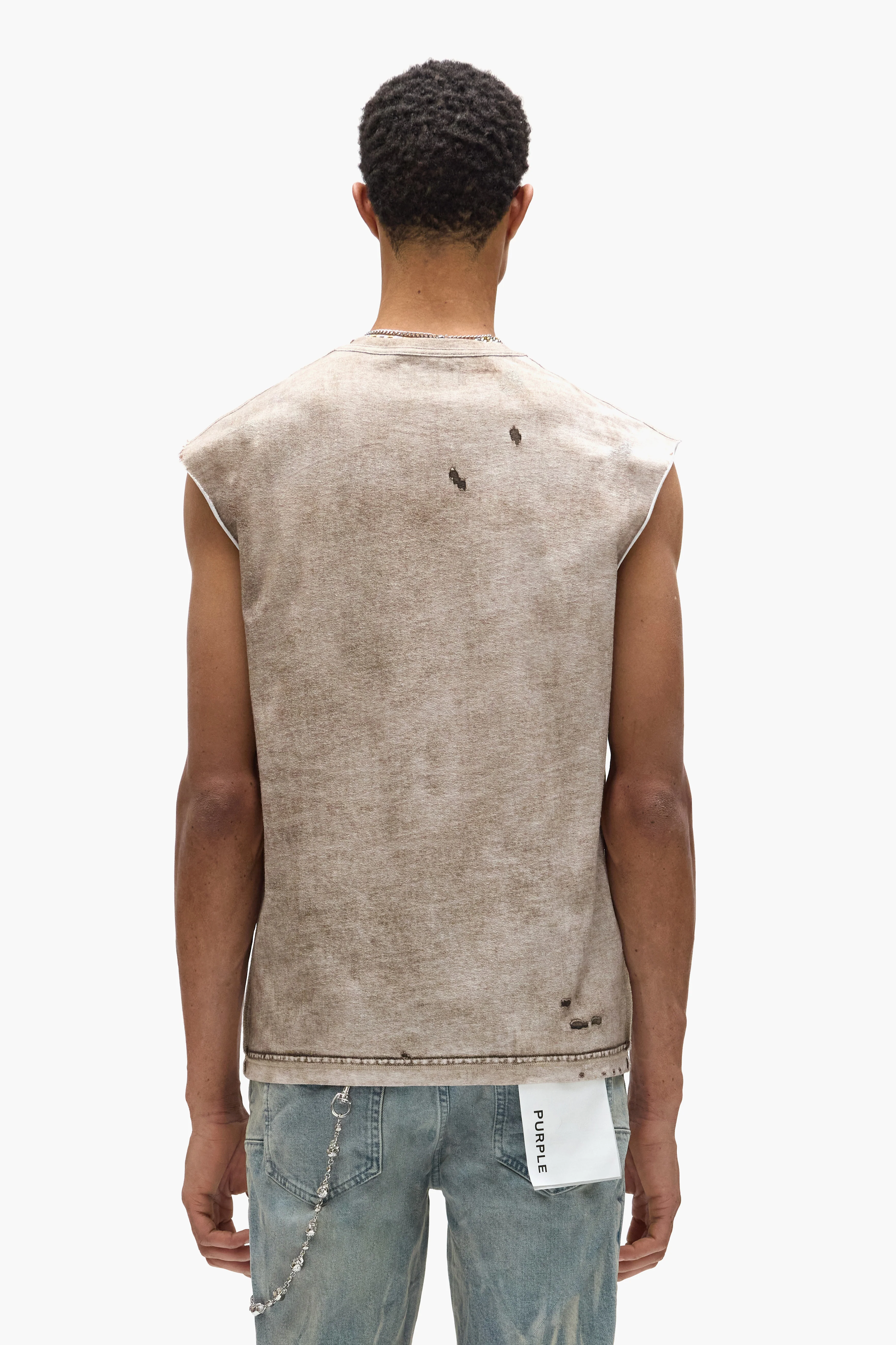 Purple Brand Wordmark Tank - Brown - Image 3