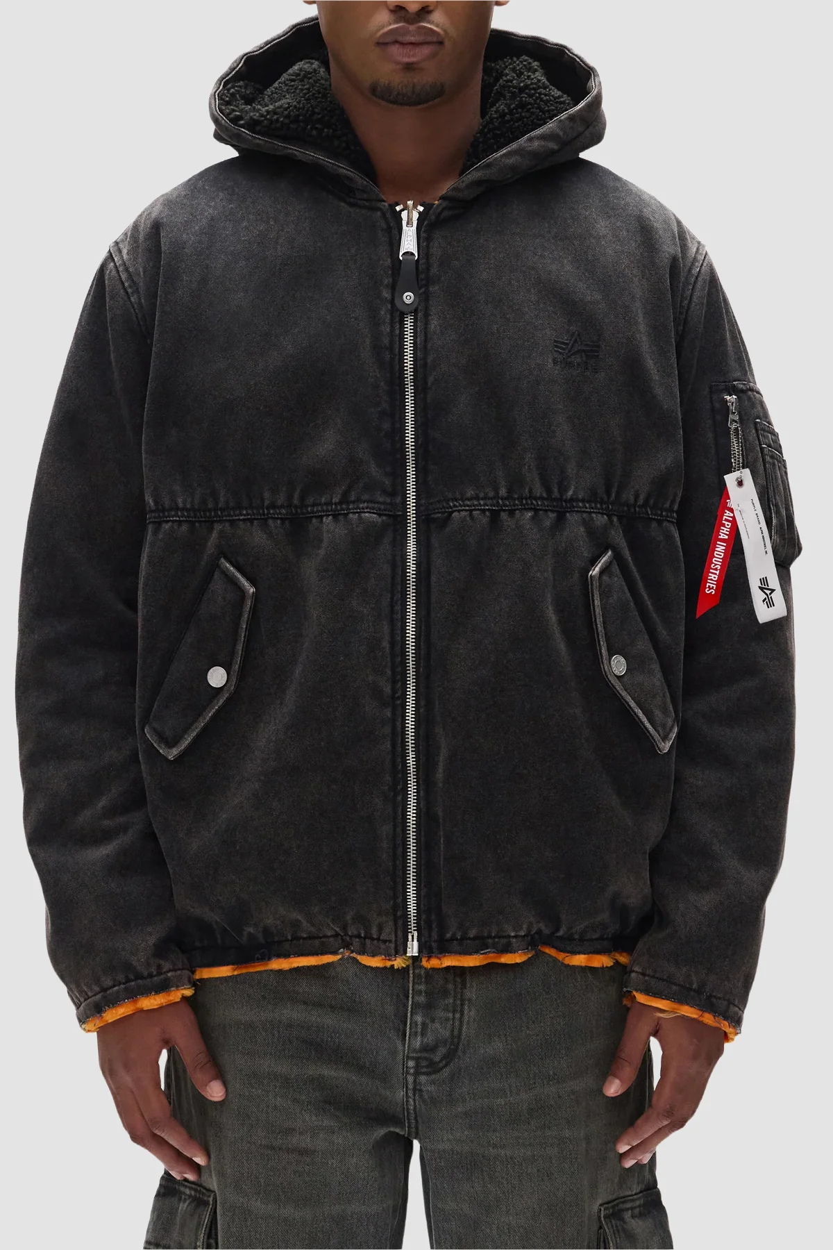 Purple Brand X Alpha Industries Bomber Jacket - Black
