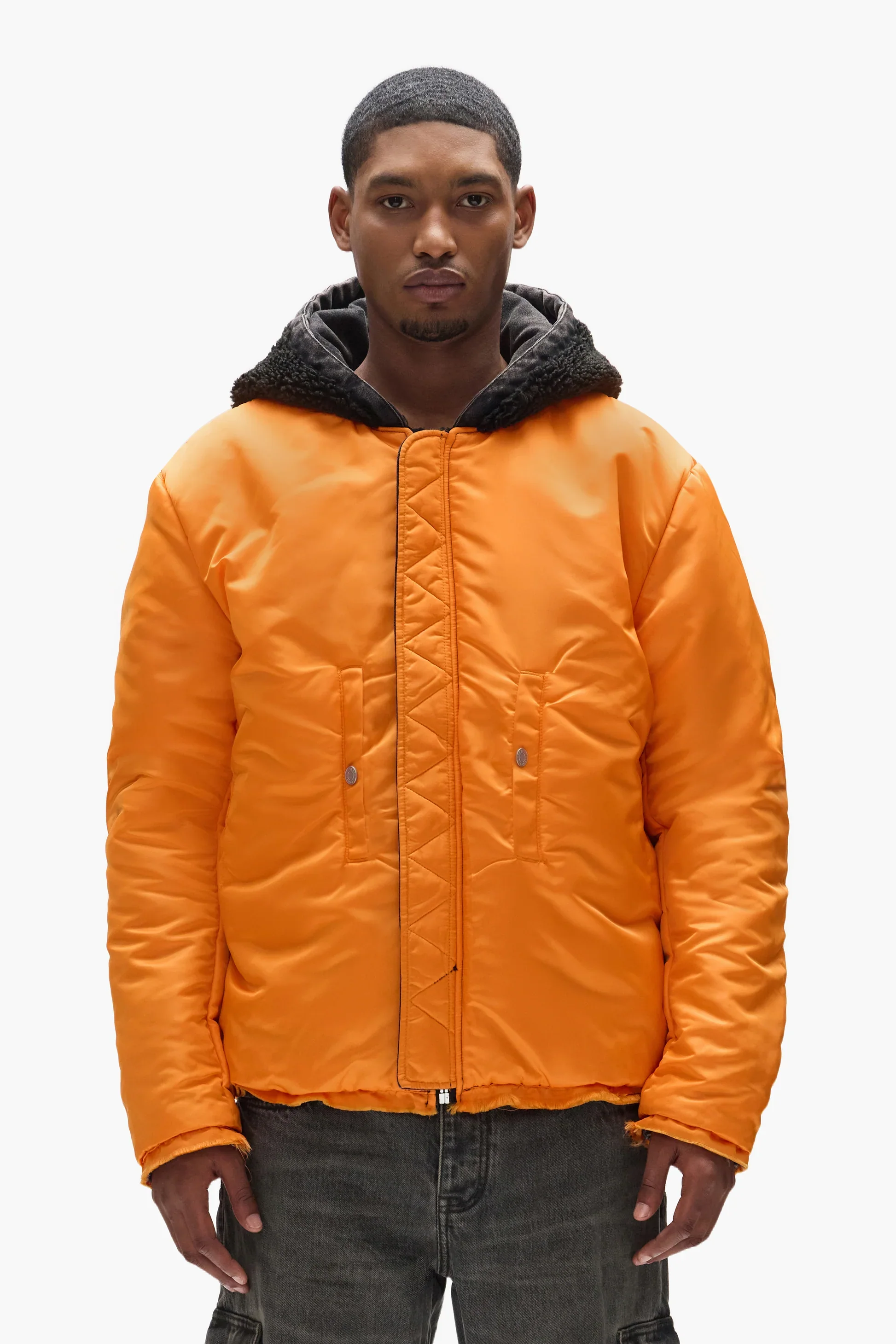 Purple Brand X Alpha Industries Bomber Jacket - Black - Image 3