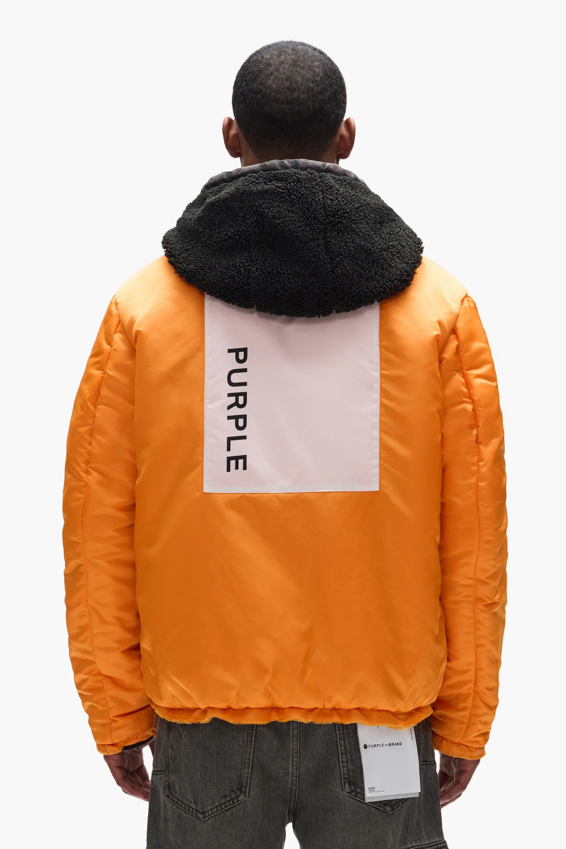 Purple Brand X Alpha Industries Bomber Jacket - Black - Image 4
