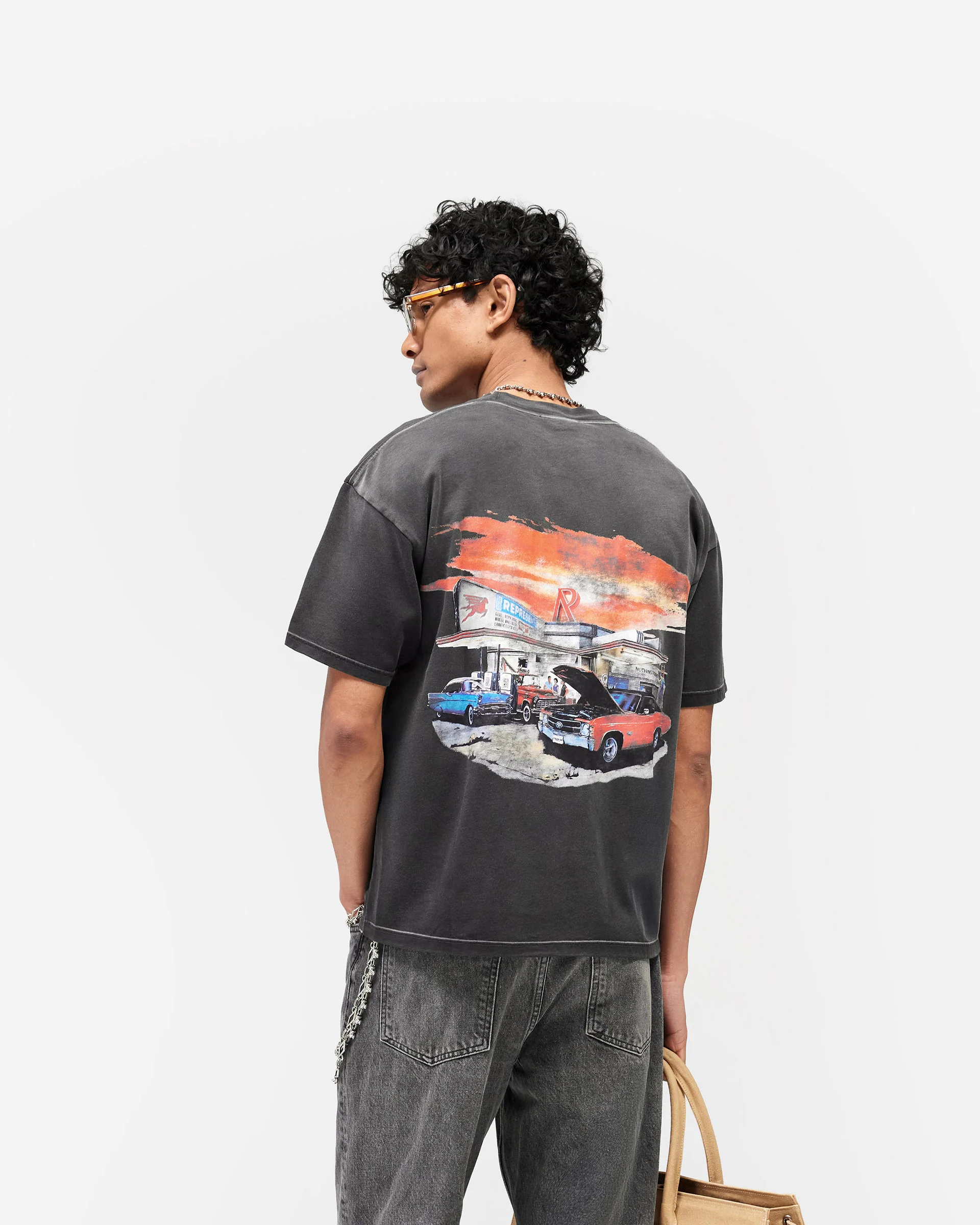 Represent 24 Hour Service Tee - Stained Black - Image 3