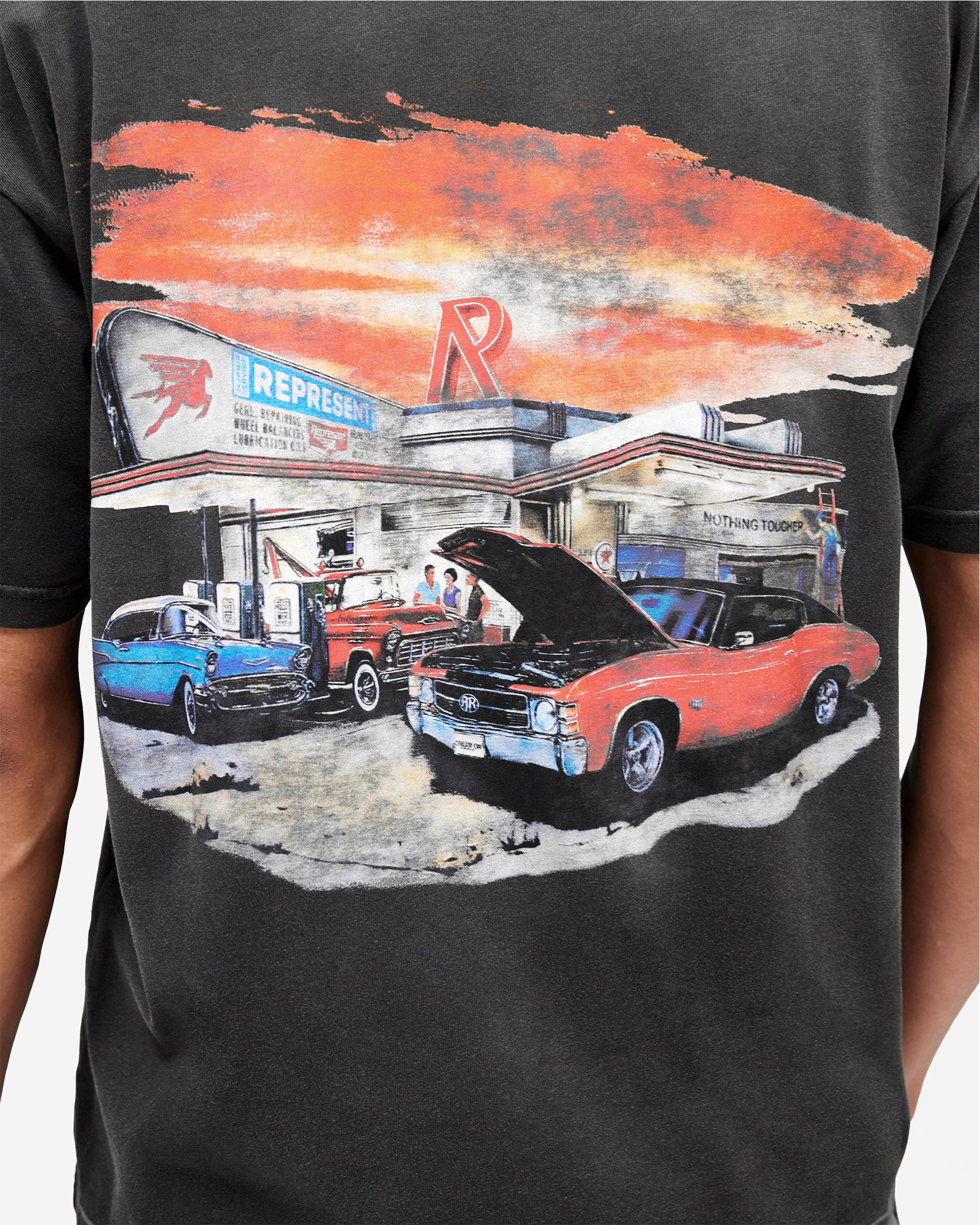 Represent 24 Hour Service Tee - Stained Black - Image 4