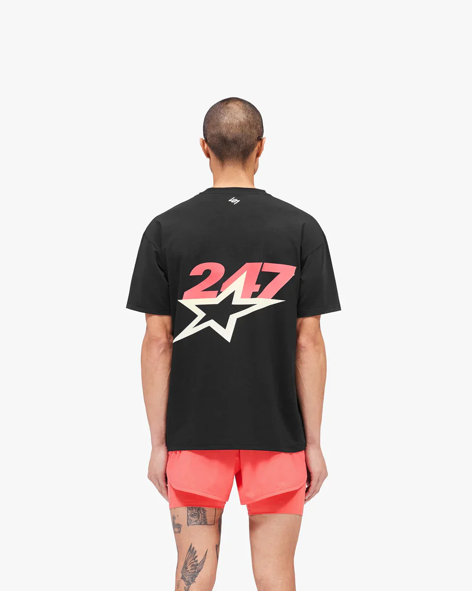 Represent 247 Team 247 Star OS Tee - Jet Black - Image 3