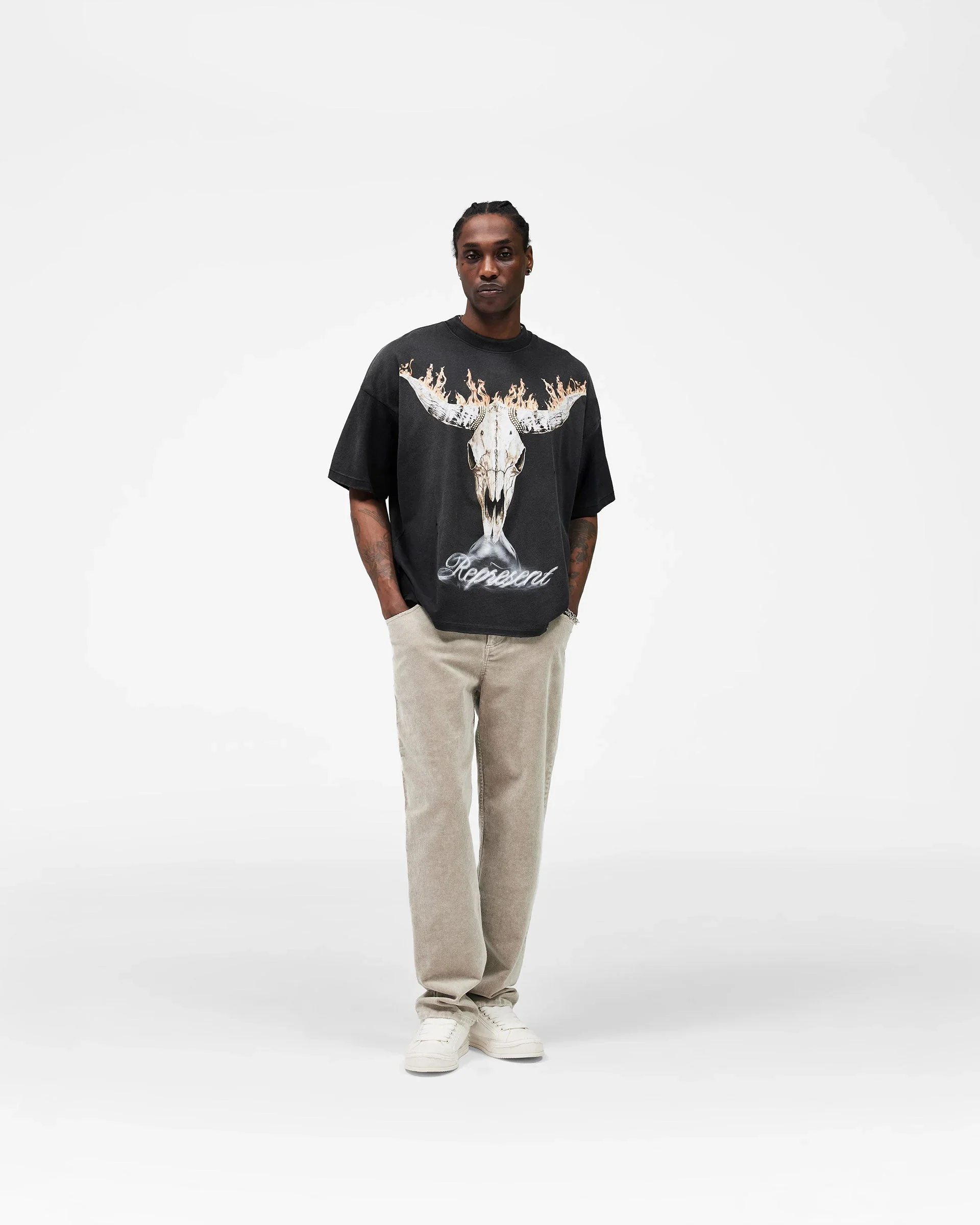 Represent British Cowboys Tee - Stained Black - Image 4
