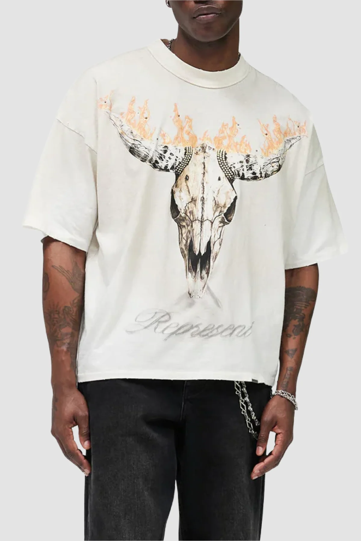 Represent British Cowboys Tee - Washed Ecru