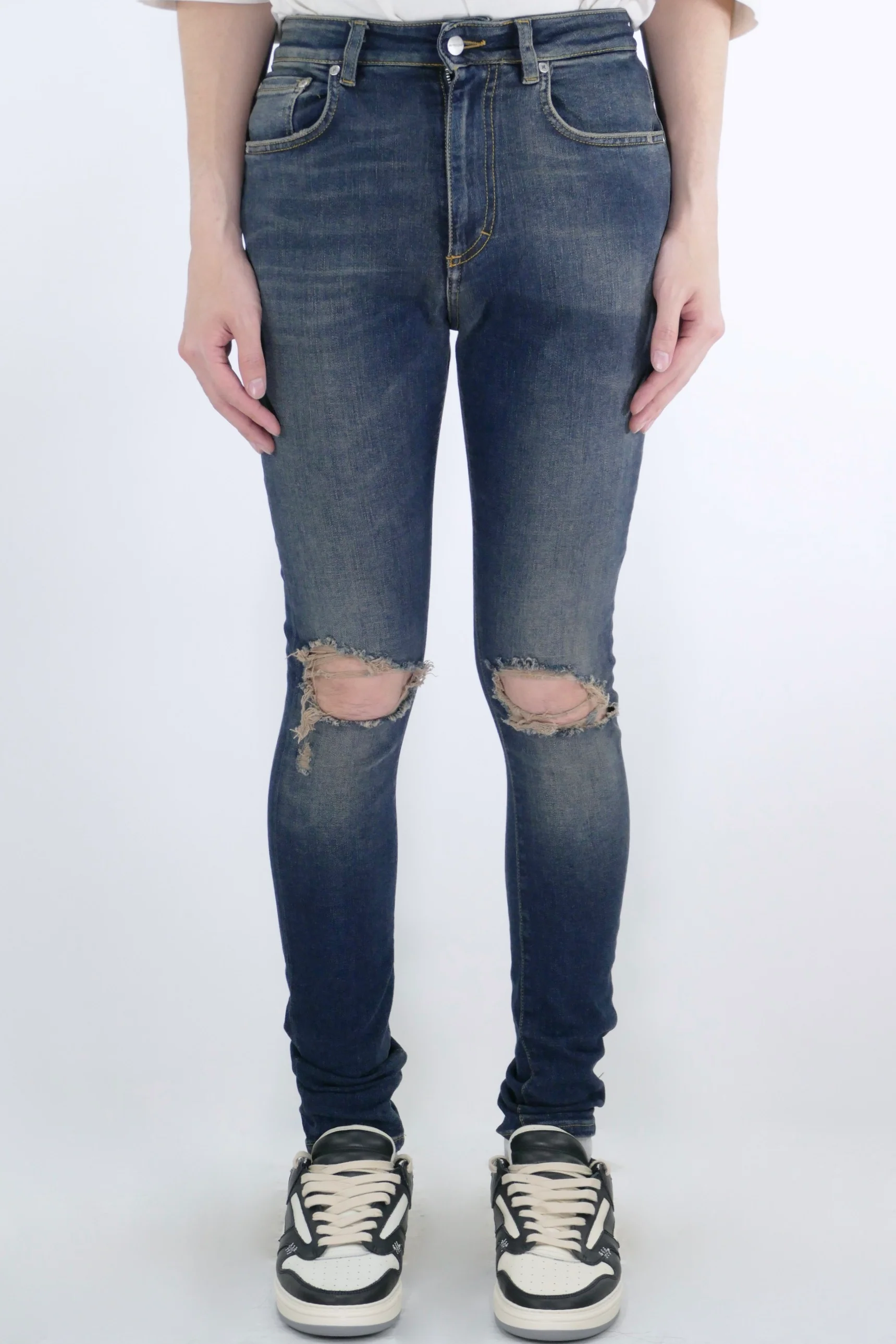 Represent Destroyer Denim Jeans - Dark Blue