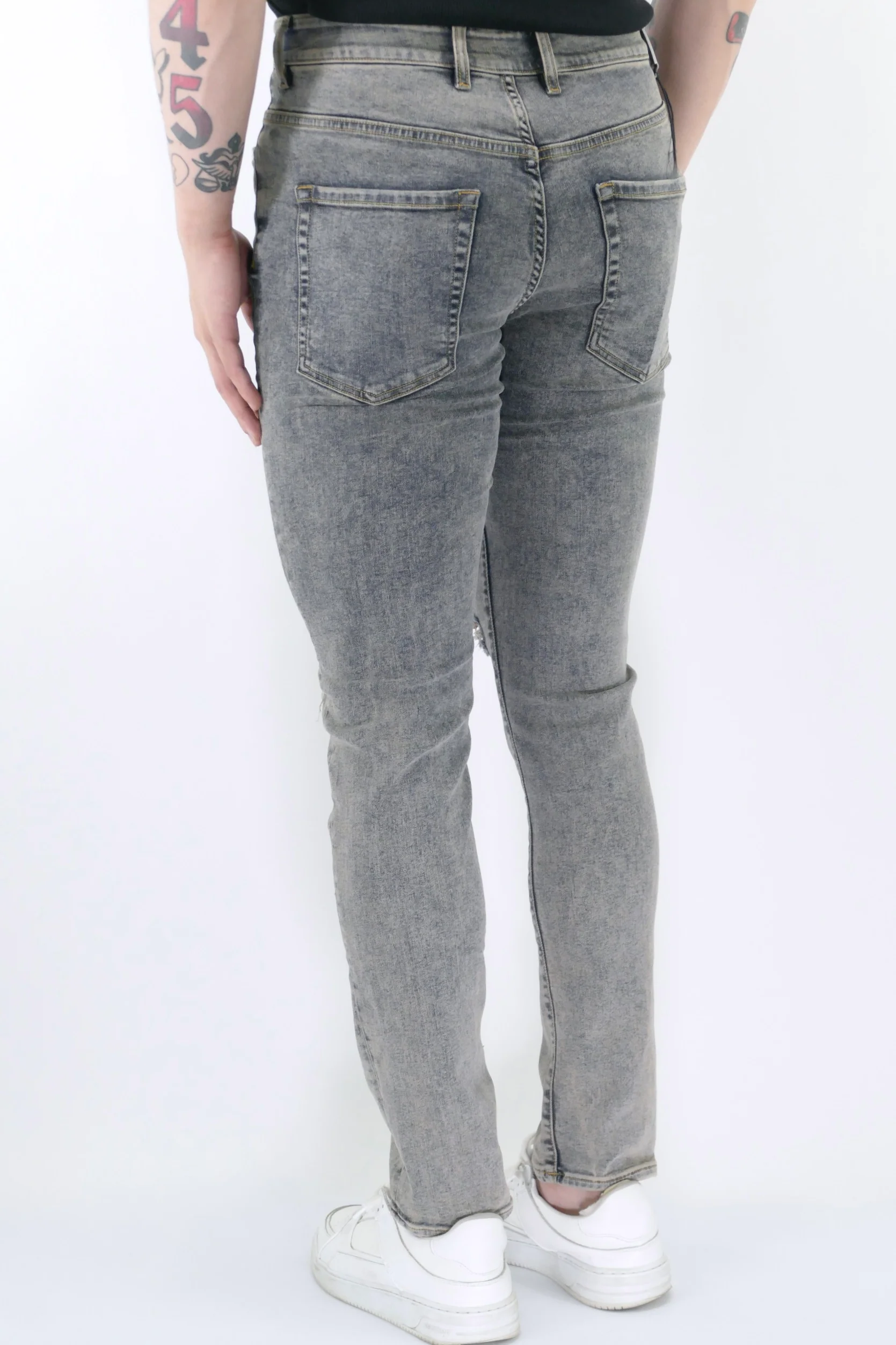 Represent Destroyer Denim Jeans - Blue Cream - Image 3
