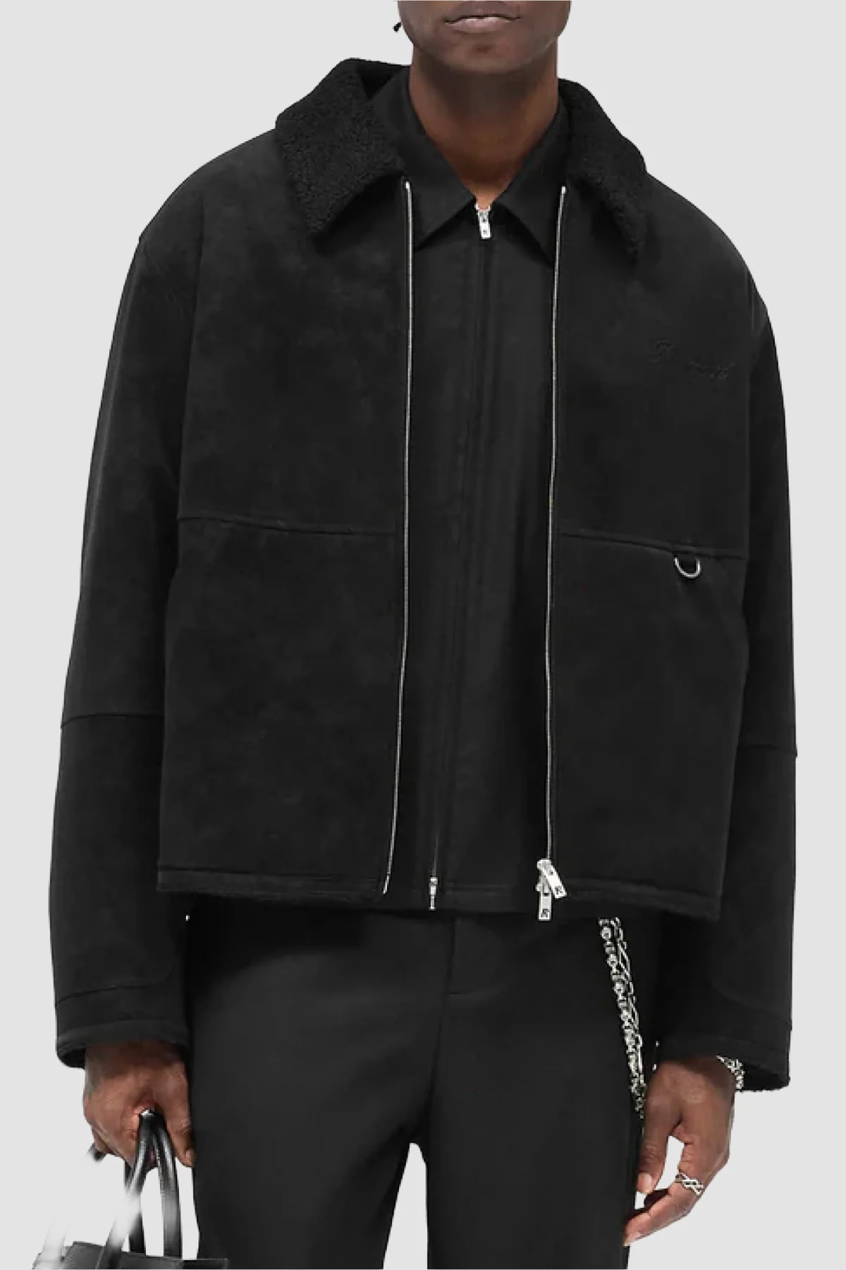 Represent Faux Shearling Jacket - Black