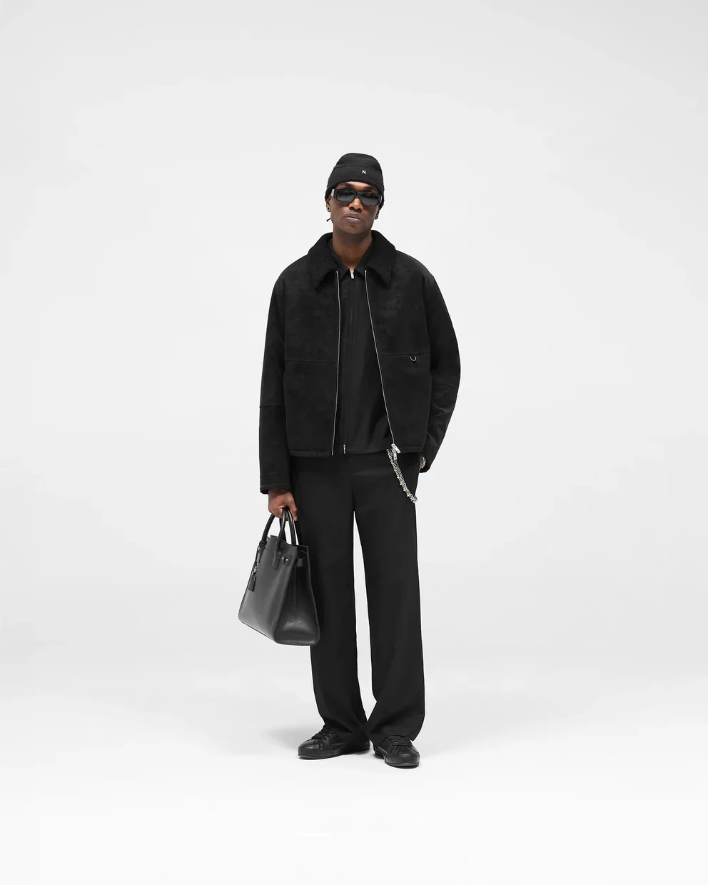 Represent Faux Shearling Jacket - Black - Image 4