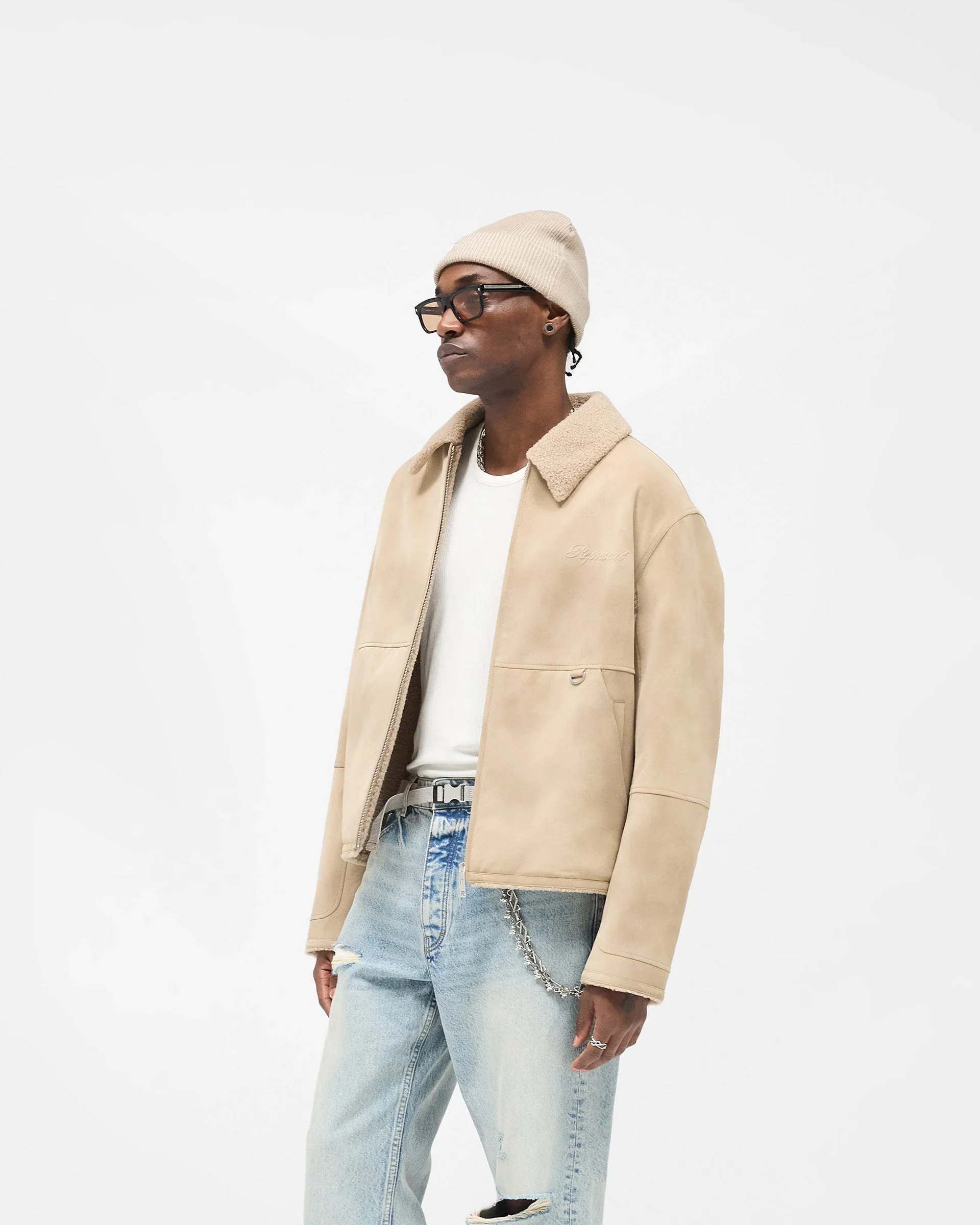 Represent Faux Shearling Jacket - Cafe - Image 2