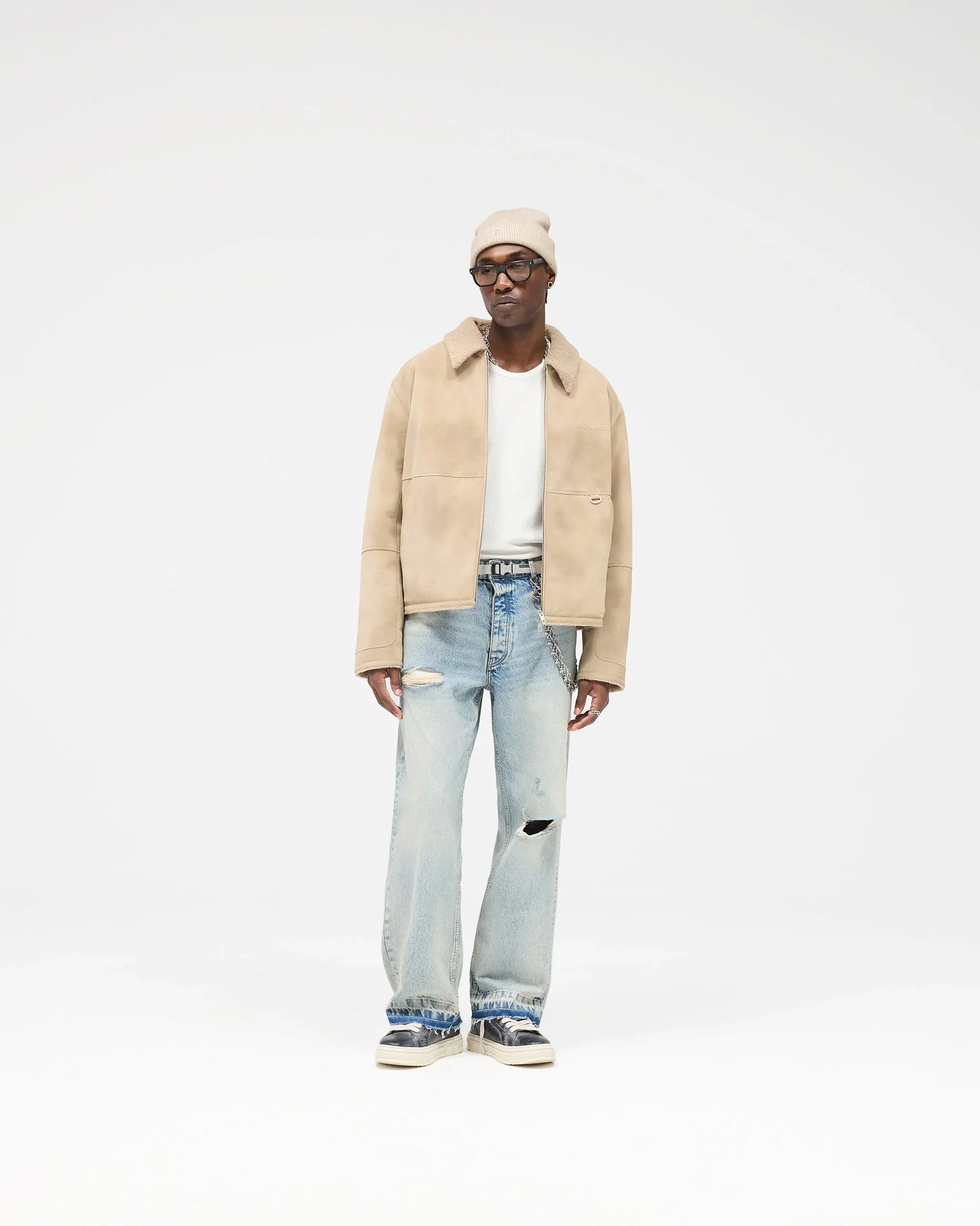 Represent Faux Shearling Jacket - Cafe - Image 4