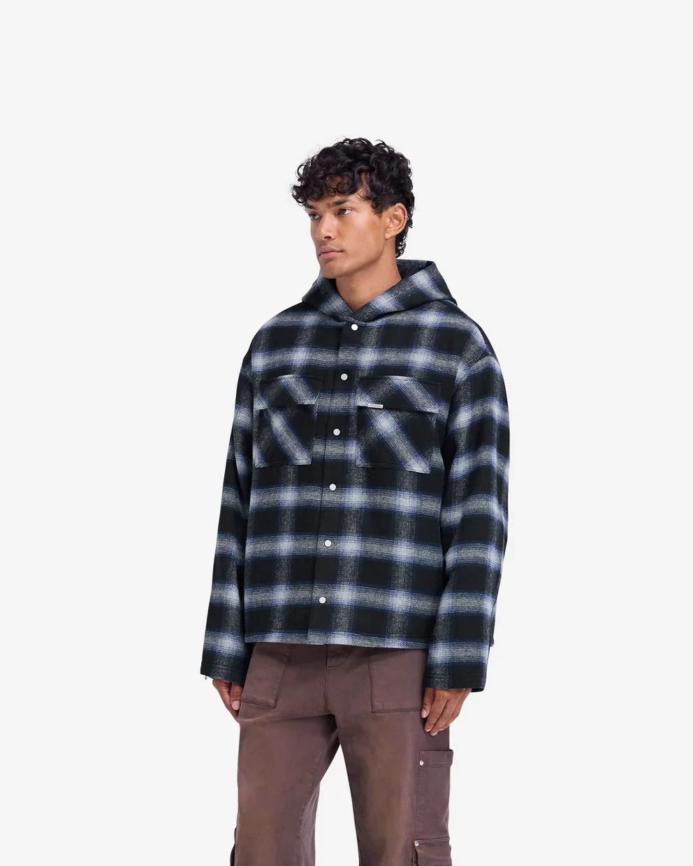 Represent Hooded Overshirt - Midnight Navy - Image 2