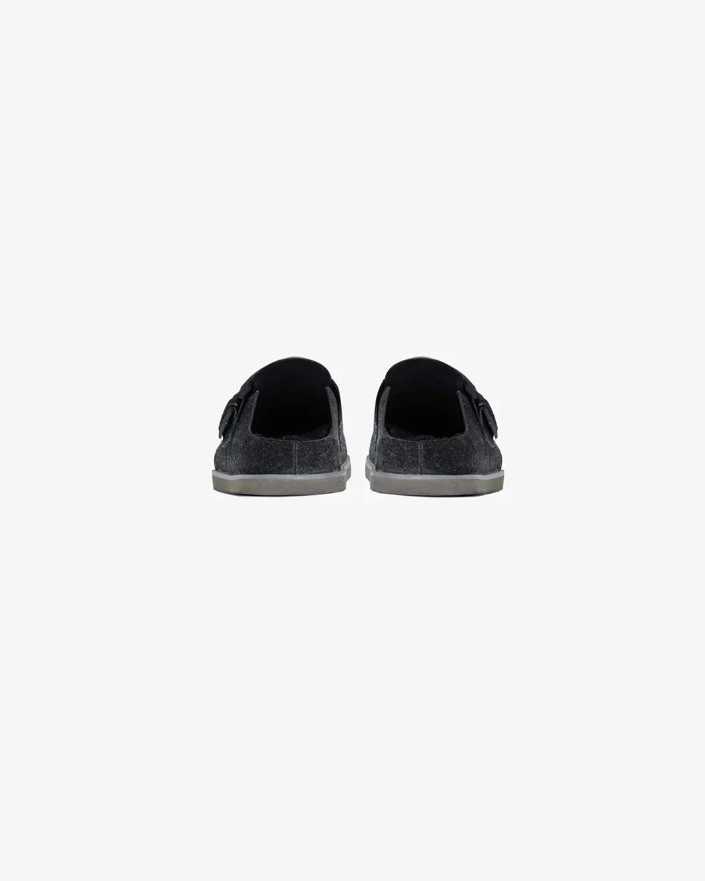 Represent Initial Sheep Fur Mules - Off Black - Image 3