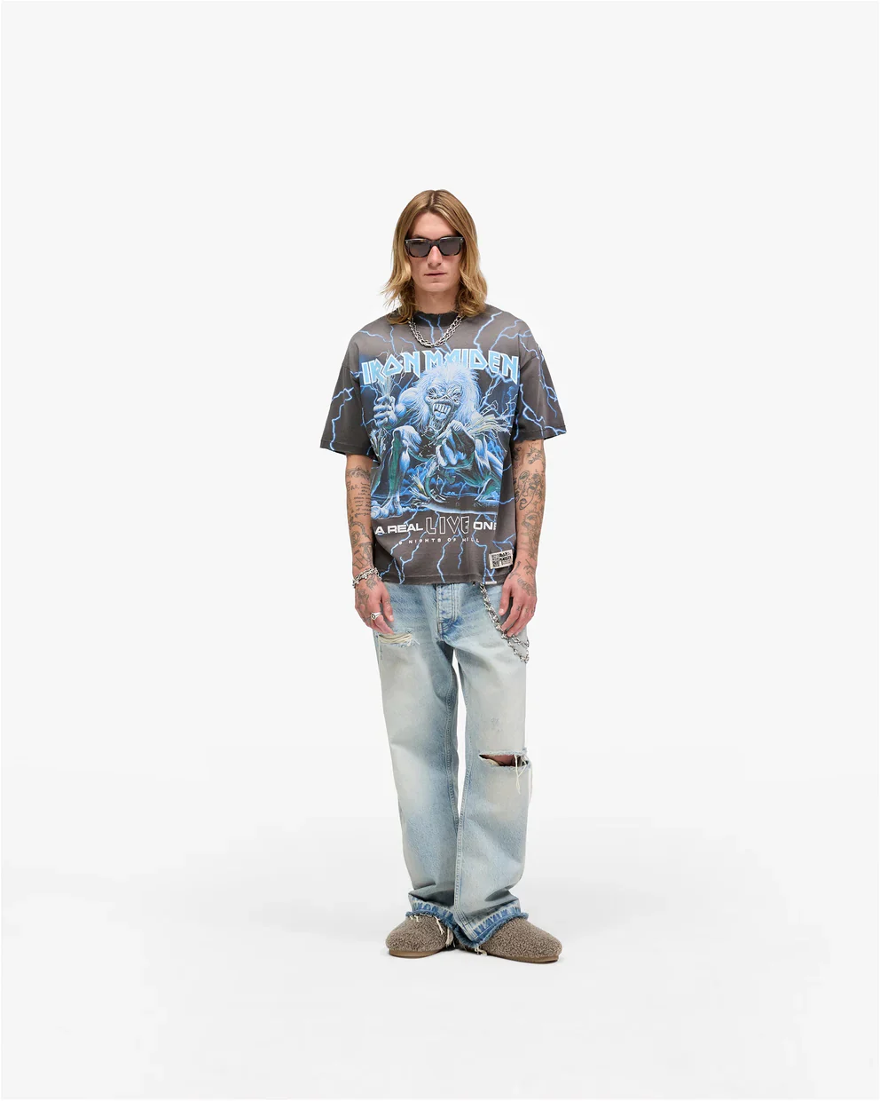 Represent Iron Maiden A Real Live One Tee - Stained Brown - Image 4