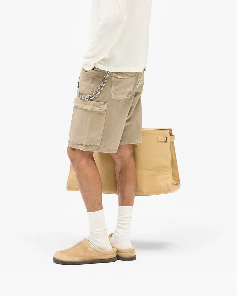 Represent Loaded Cargo Shorts - Beige - Image 2