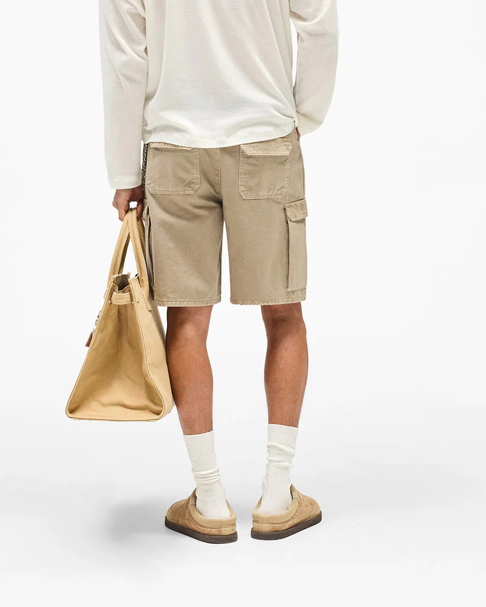 Represent Loaded Cargo Shorts - Beige - Image 3