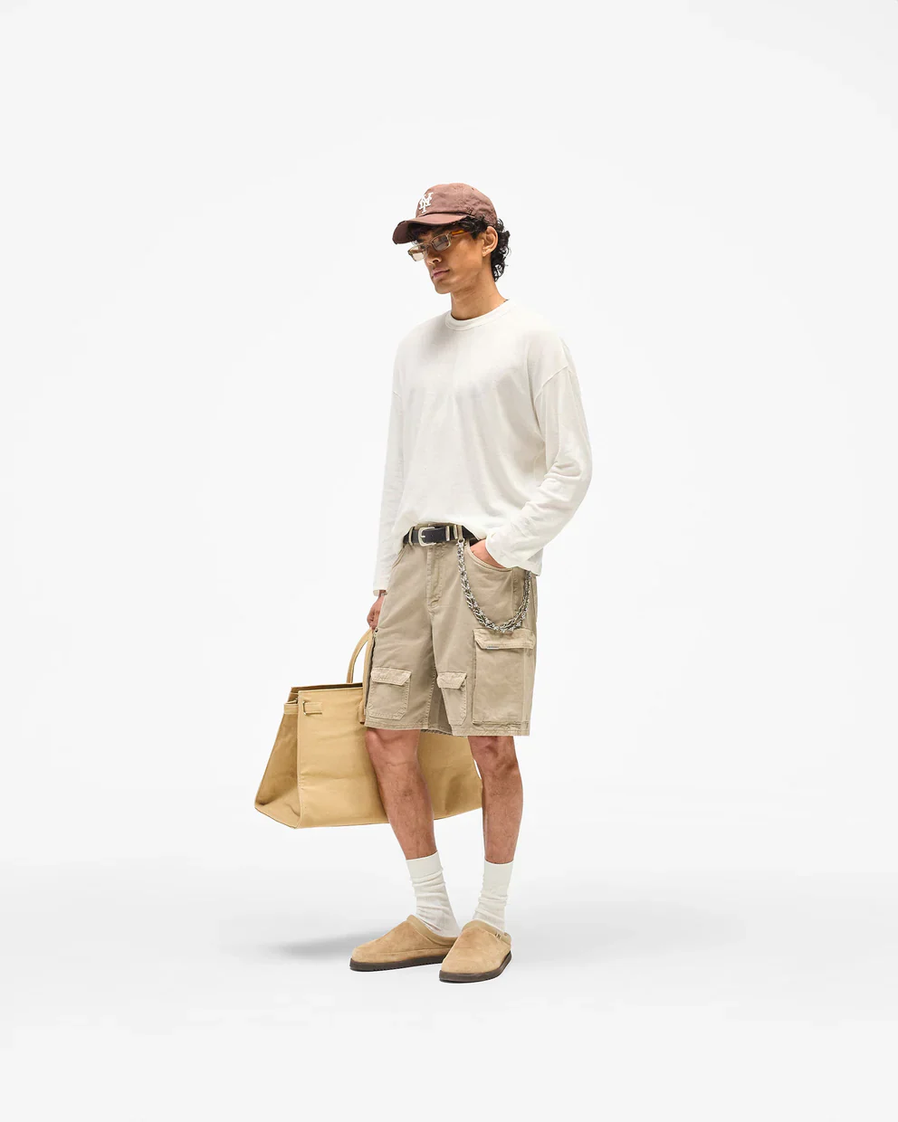 Represent Loaded Cargo Shorts - Beige - Image 4